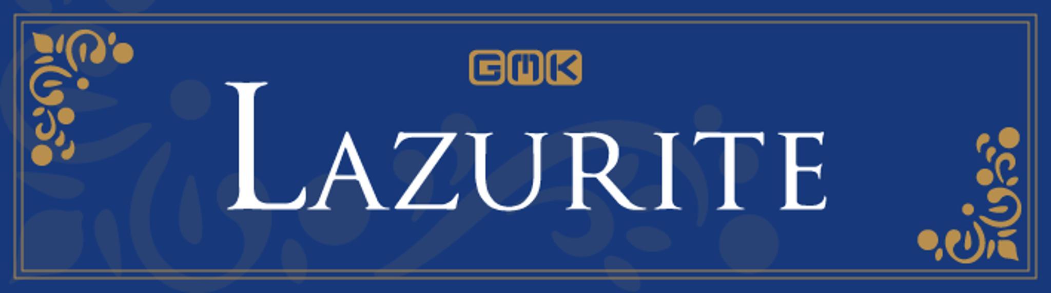 GMK Lazurite (GB) - Keycap group buy cover image featuring GMK Lazurite, ultramarine, High Renaissance, keycaps, lapis lazuli, group buy, mechanical keyboards, Lazurite kits, accessories, desk mats, artisan keycaps