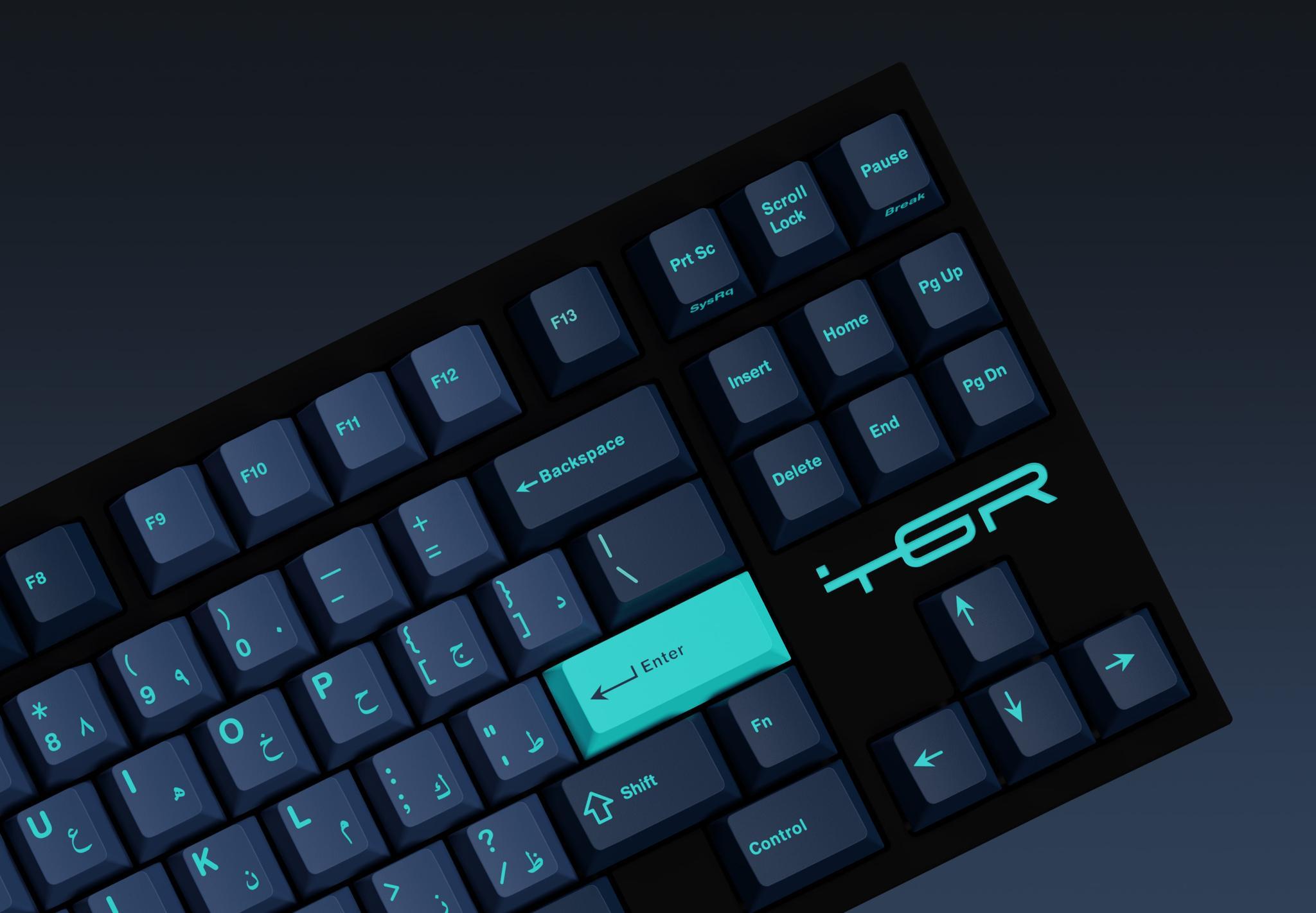GMK Arabian Sea (IC) - Keycap interest check cover image featuring GMK Arabian Sea, keycap set, marine trade route, Arabic Base, ISO support, novelties kit, type-K, spacebars