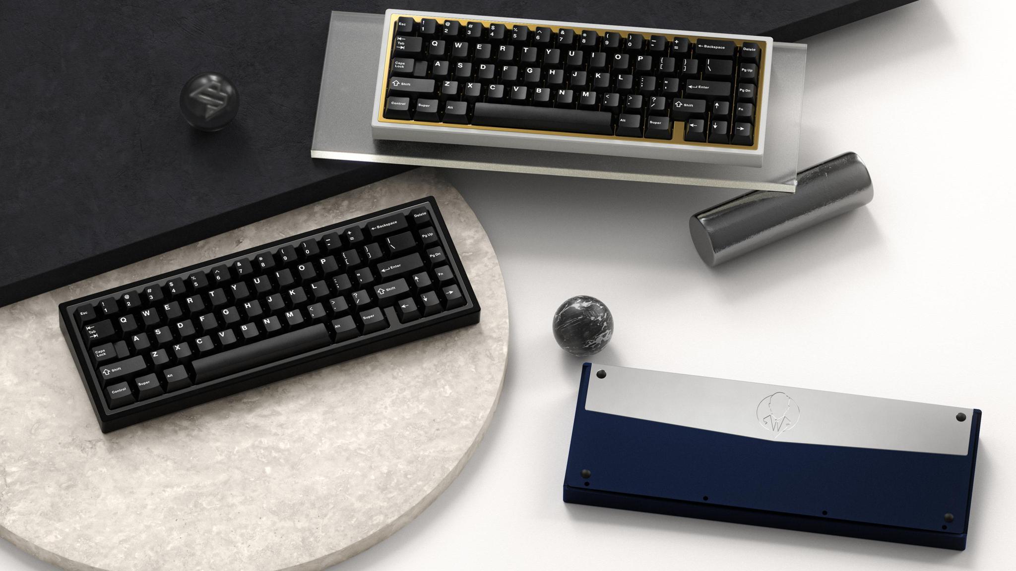 Iskar 65% Keyboard (IC) - Keyboard interest check cover image featuring Iskar 65% keyboard, customizable keyboard, hotswap PCB, gasket mount design, modular rim, typing experience, VIA software, DrewKeys, Bitmap Studio