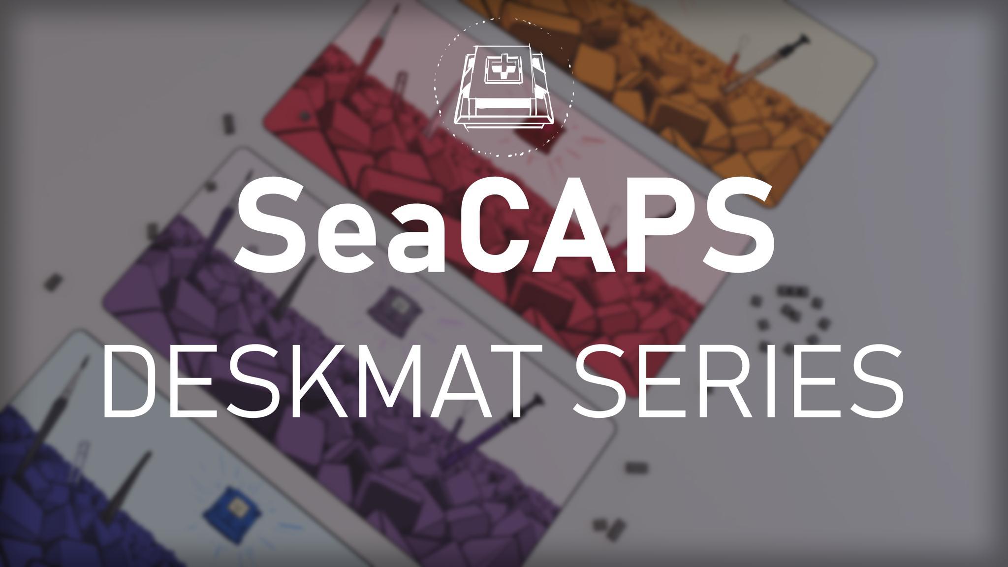 SeaCAPS Deskmat Series (IC) - Deskmats & Accessories interest check cover image featuring SeaCAPS, deskmat, keyboard, interest check, design, colorways, vendors, mechanical keyboards