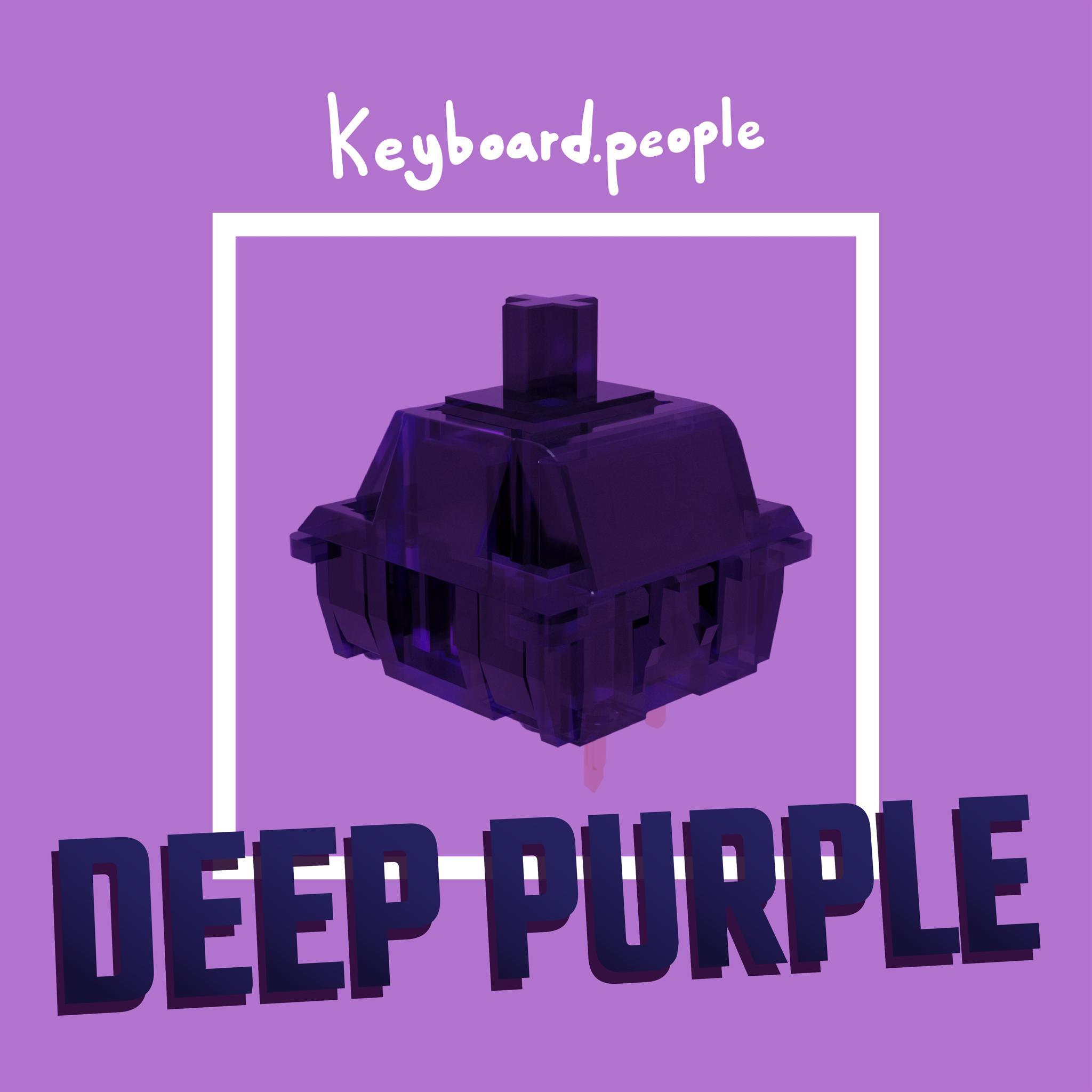 Deep Purple Linear Switches (IC) - Switch interest check cover image featuring Deep Purple Switches, keyboard, linear switch, polycarbonate, Tecsee, double-spring