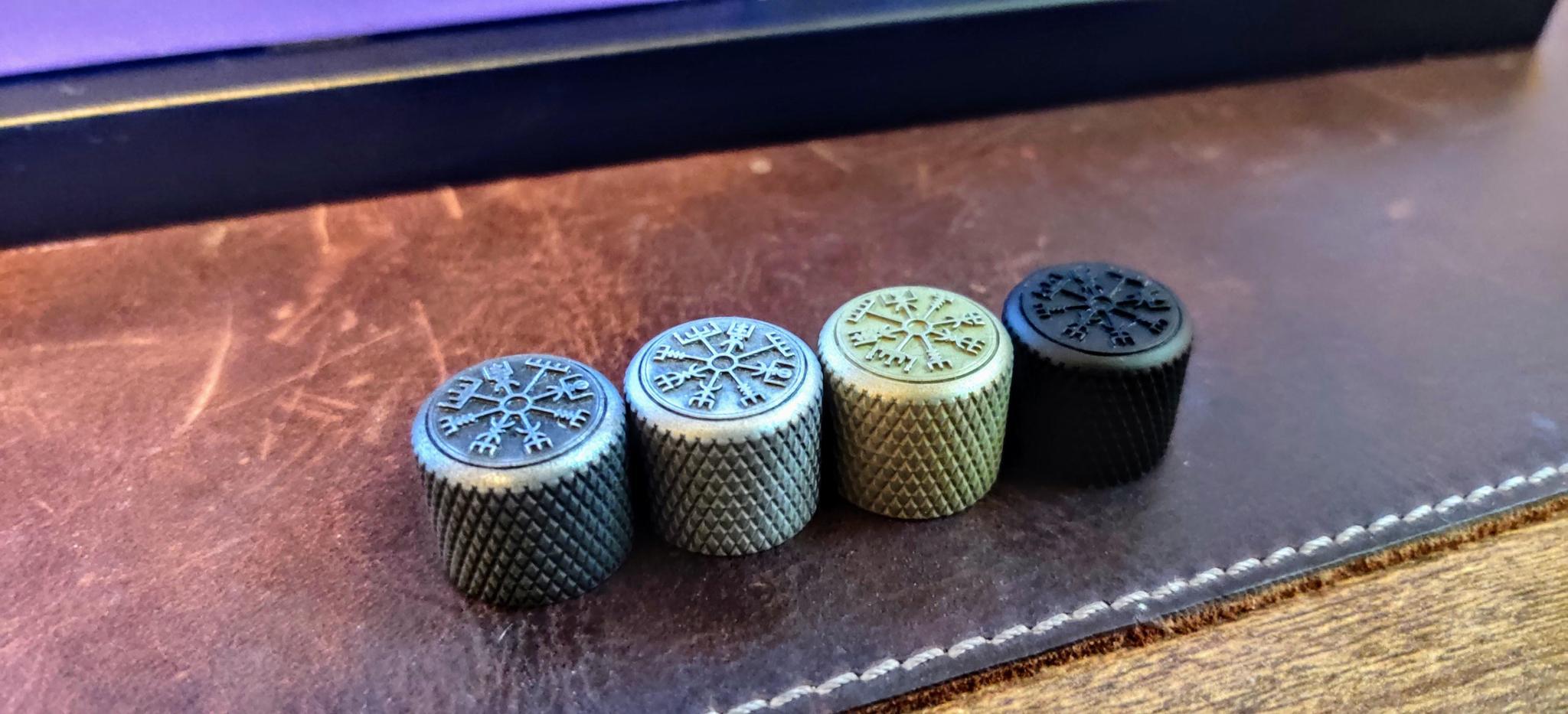 Vegvísir Cold Casted Knob (IC) - Others interest check cover image featuring Vegvísir, cold casted, knob, artesian knobs, keyboards, outriders, Way Finder, GMMK PRO, Sat75, polyurethane, metal shades