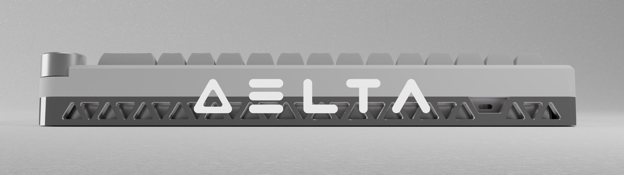 Delta 65% Keyboard (IC) - Keyboard interest check cover image featuring Delta 65%, keyboard, gasket mount, QMK, VIA, IC form, prototype, vendors, customization