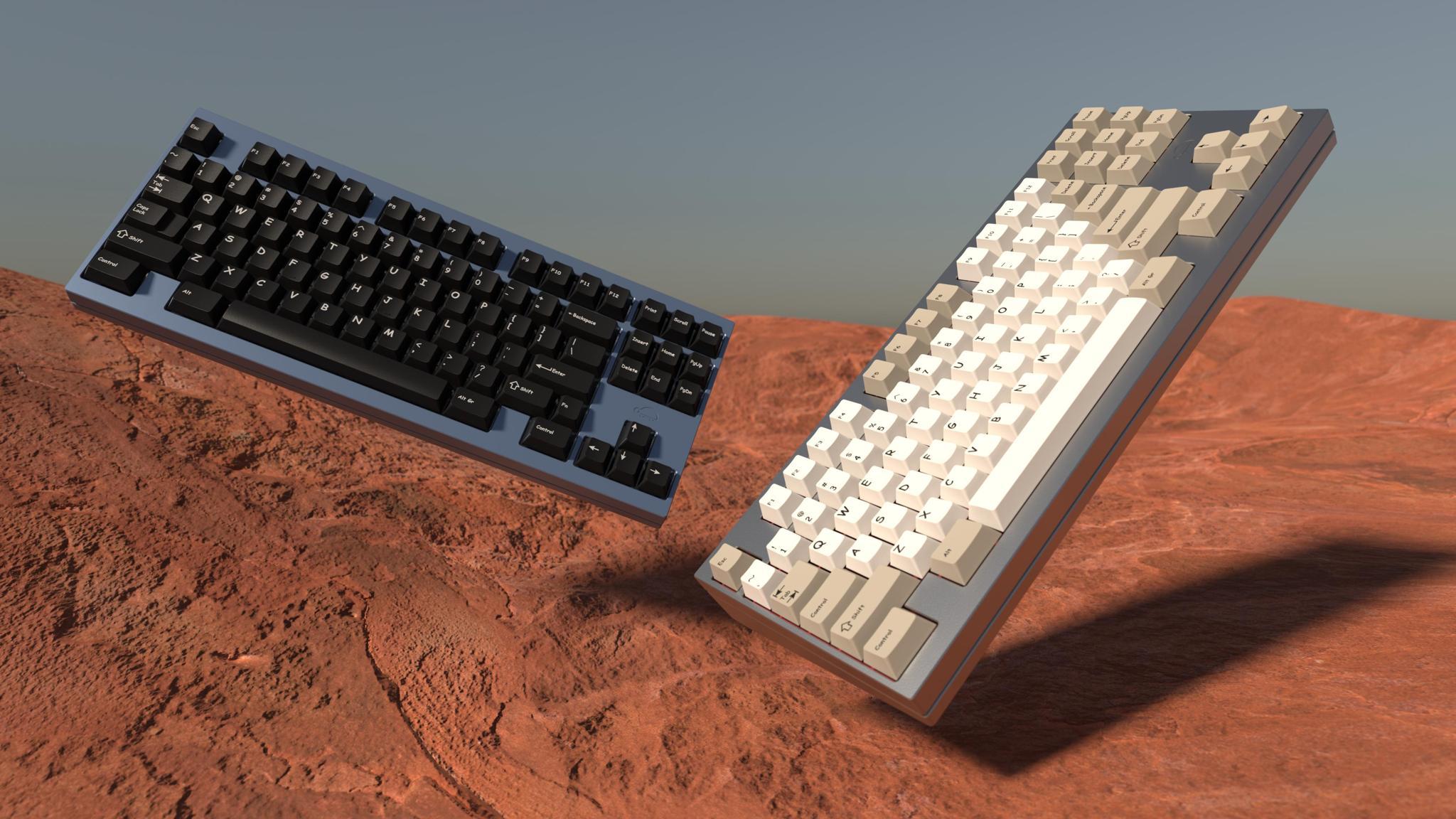 Geekark Comic Sans MS (IC) - Keycap interest check cover image featuring Geekark, Comic Sans MS, keycap set, beige, black, inspiration, kitting, board renders