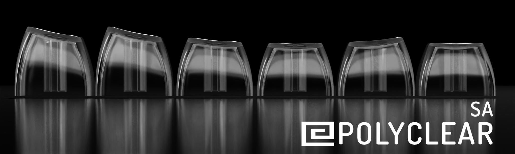 SA Polyclear (IC) - Keycap interest check cover image featuring SA Polyclear, keycaps, kitting, MOQ system, transparent keycaps, R2/R4 SA, Alphas, 40s kits, prototypes, polycarbonate, keycap vendors, Signature Plastics, lead time