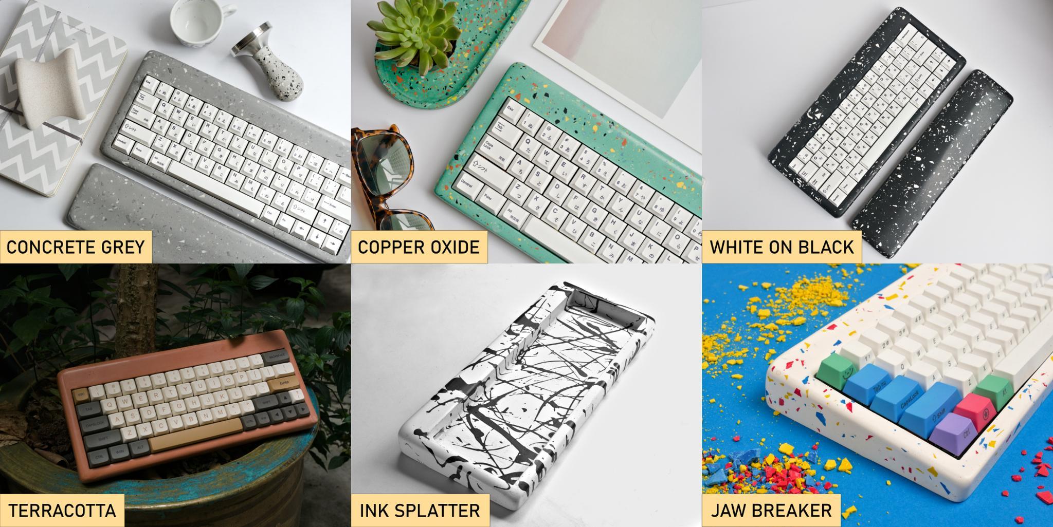 Mason60 Keyboard Case - Keyboard group buy cover image featuring Mason60, keyboard case, Group Buy, engineered stone, gypsum resin composite, Brazen Studio, design philosophy, handmade, production, shipping, delay, COVID-19, color options
