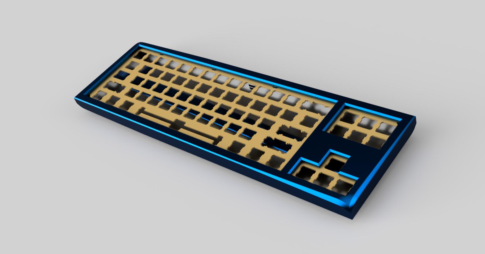 Aqua F-rowless TKL (IC) - Keyboard interest check cover image featuring Aqua F-rowless TKL, keyboard design, PCB collaboration, mechanical keyboard, CNC aluminum, unified daughterboard, gasket mount