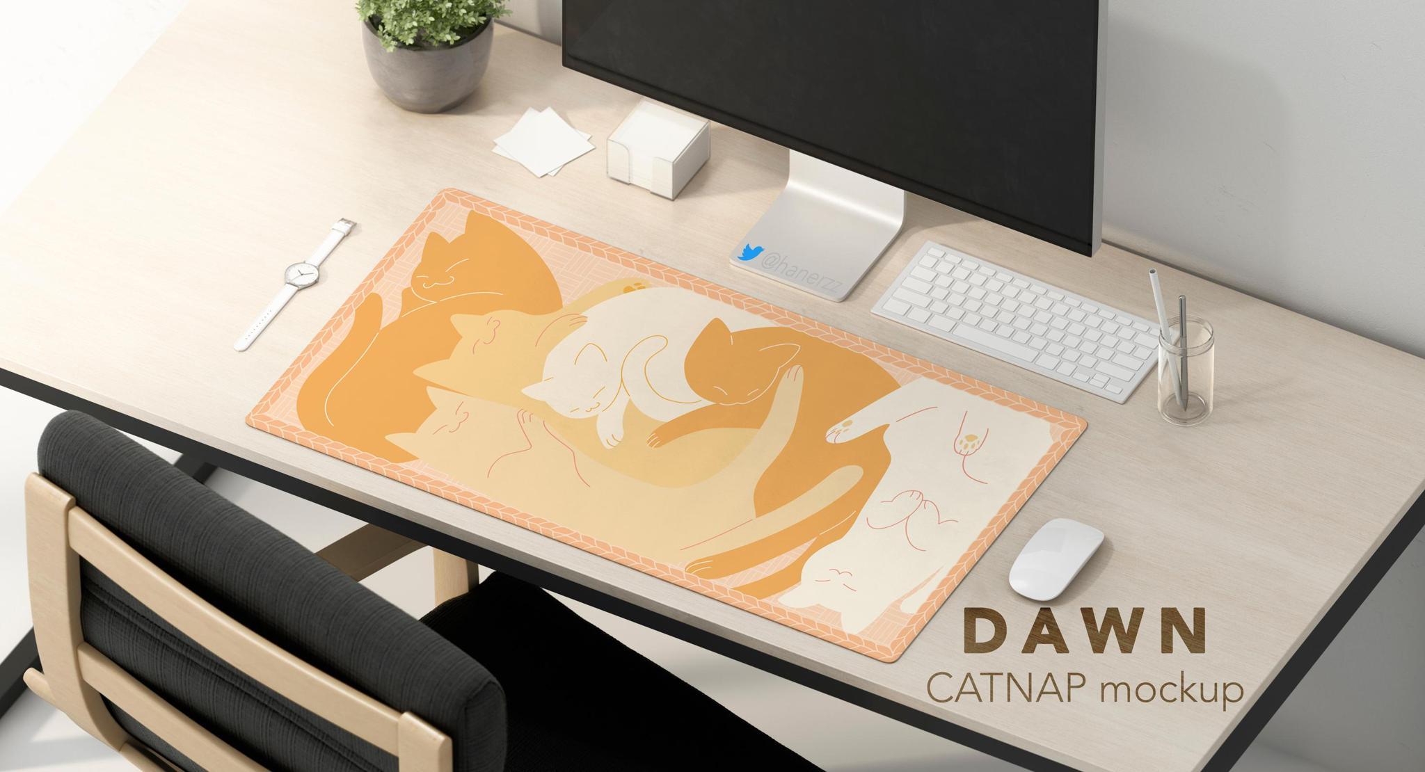 Catnap Deskmats (IC) - Deskmats & Accessories interest check cover image featuring Catnap Deskmats, mousepads, Philippines, Shopee, Lazada, international shipping, cat designs, Version 2