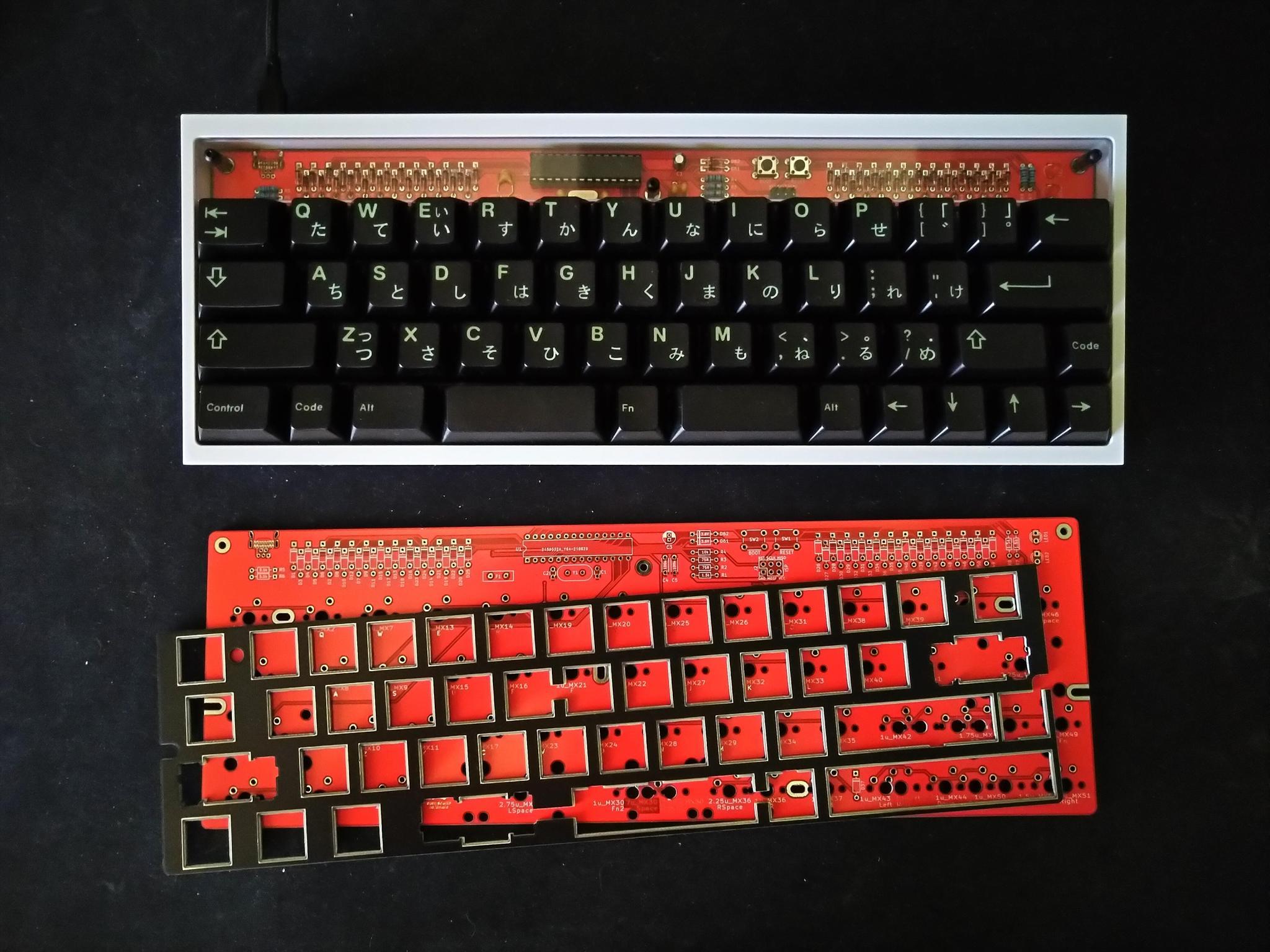 Rosaline Through-Hole PCB Kit (IC) - Others interest check cover image featuring Rosaline PCB, through-hole PCB, 60% cases, keyboard kit, Lumberjack PCB, staggered layout, GH60 mounting, FR4 plate, ATMEGA328P, USBaspLoader