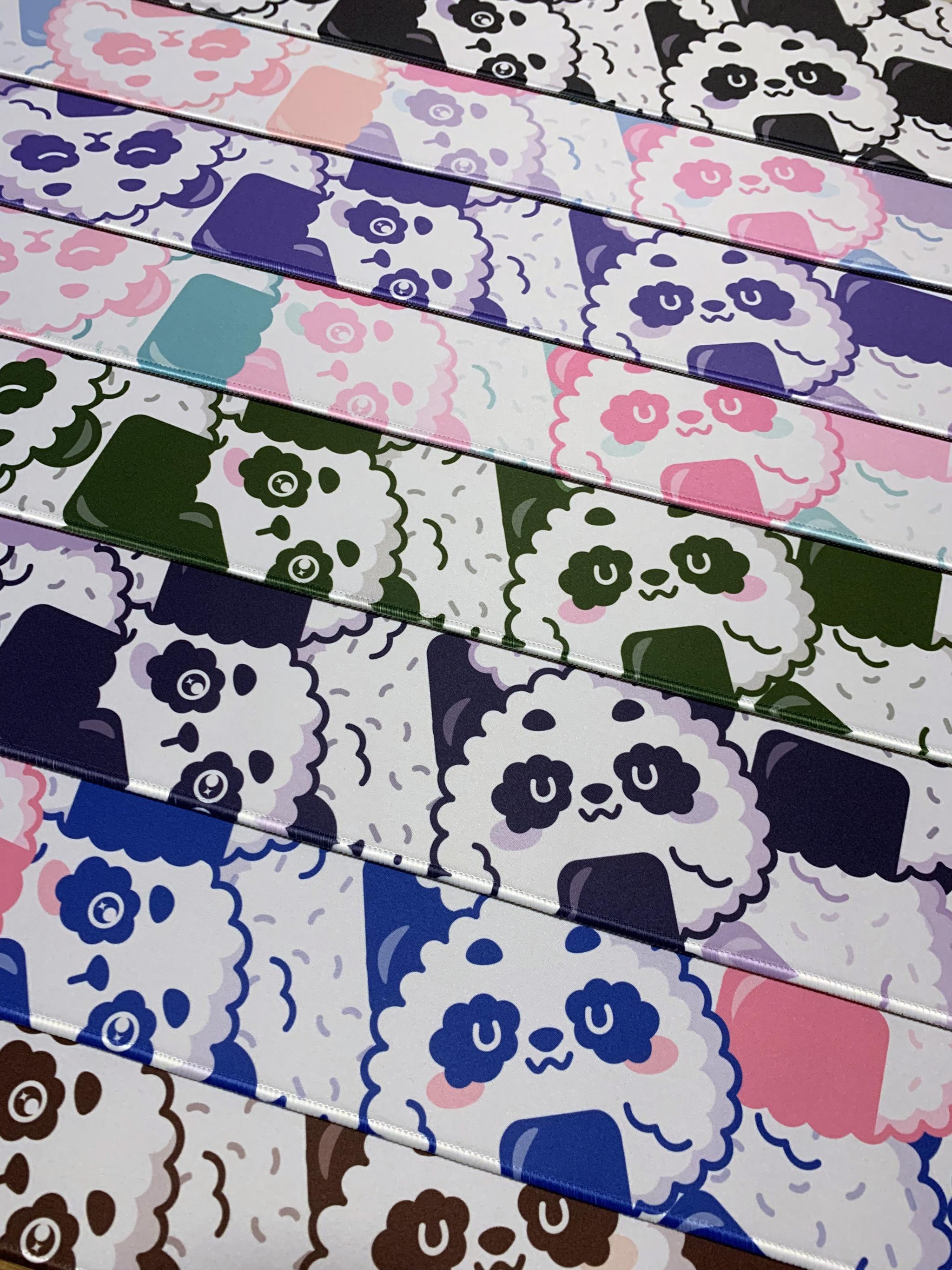 NIGIRIMESHI DESKMAT (IC) - Deskmats & Accessories interest check cover image featuring Nigirimeshi, deskmat, onigiri, panda, kawaii, Japan, Zion Studios PH, prototypes, GB, rice balls