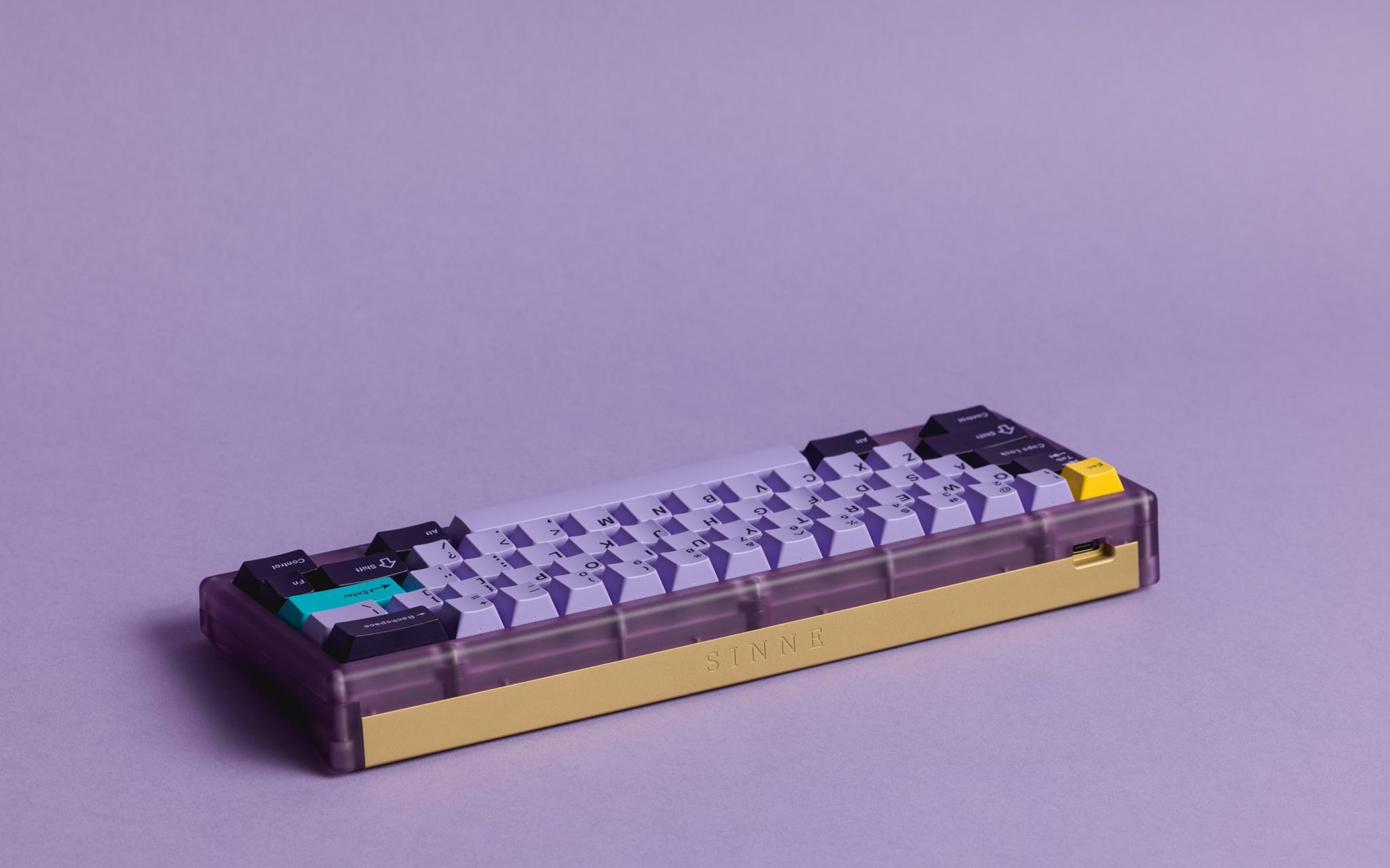 Viktus Sinne 60% - Keyboard group buy cover image featuring Viktus Sinne, mechanical keyboard, O-Ring mount, Polycarbonate case, USB Type-C, HHKB layout, WKL layout, WK layout, custom keyboard, Viktus Design, OneCreativeMind