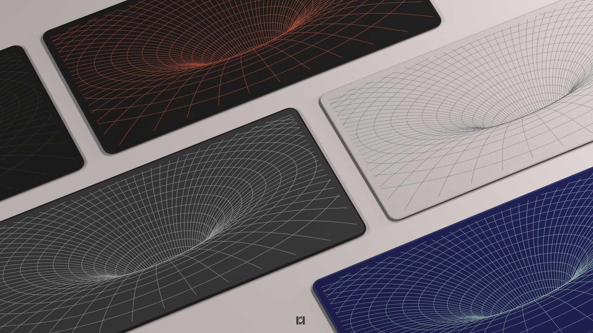 Chasm Deskmats (IC) - Deskmats & Accessories interest check cover image featuring Chasm Deskmats, optical illusion, keycap sets, color combinations, samples, design refinement