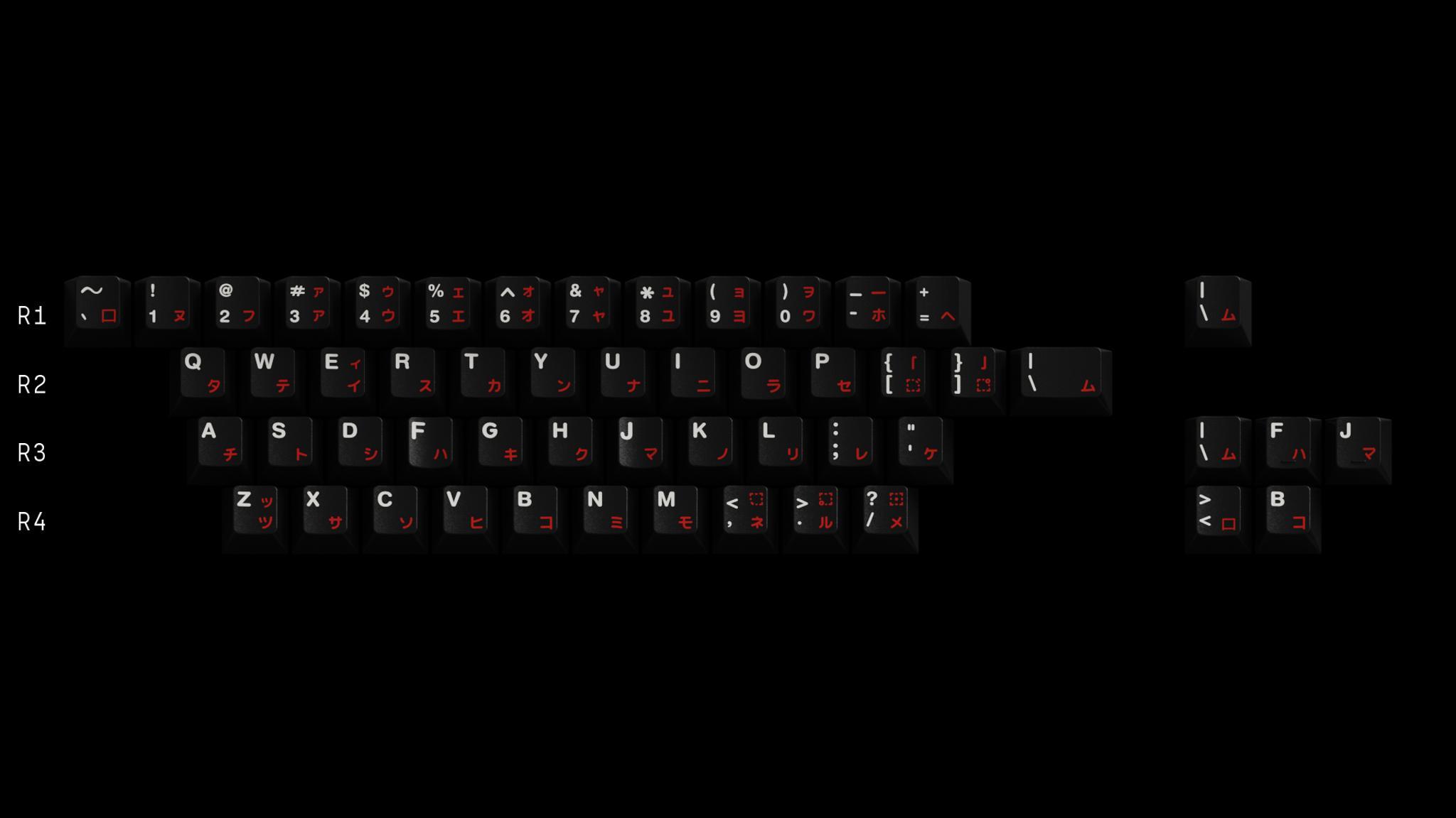 GMK WoB Alpha Addons (IC) - Keycap interest check cover image featuring GMK, WoB, alpha addons, APL, Katakana, keysets, sublegended alphas, UV printed, group buy, pricing, vendors