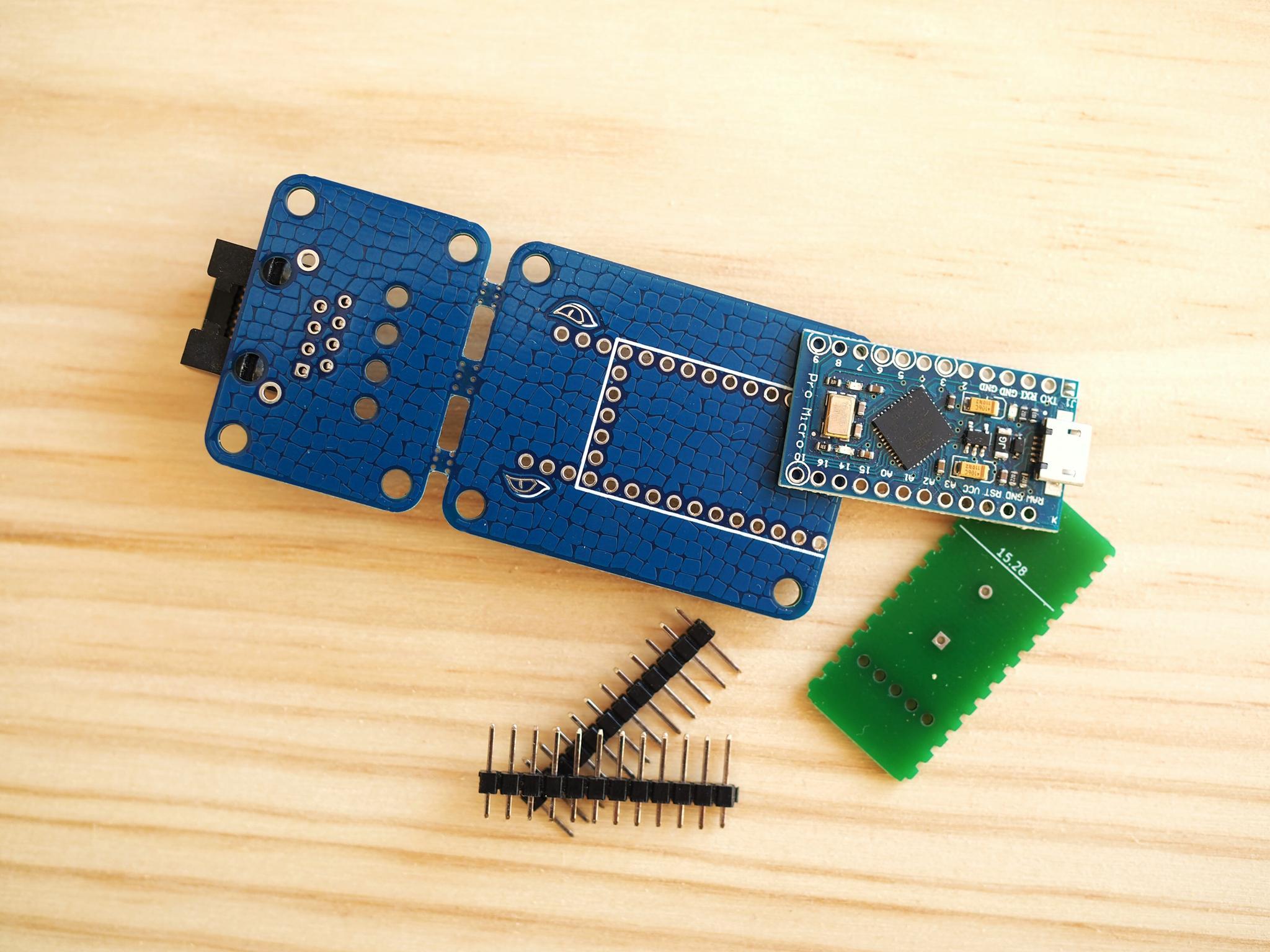 Crokoboard (IC) - Others interest check cover image featuring Crokoboard, handwiring, keyboard, IDC terminals, no soldering, PCB, MCU, Pro Micro, rotary encoder, custom layout, beginners, tinkerers, cost-effective