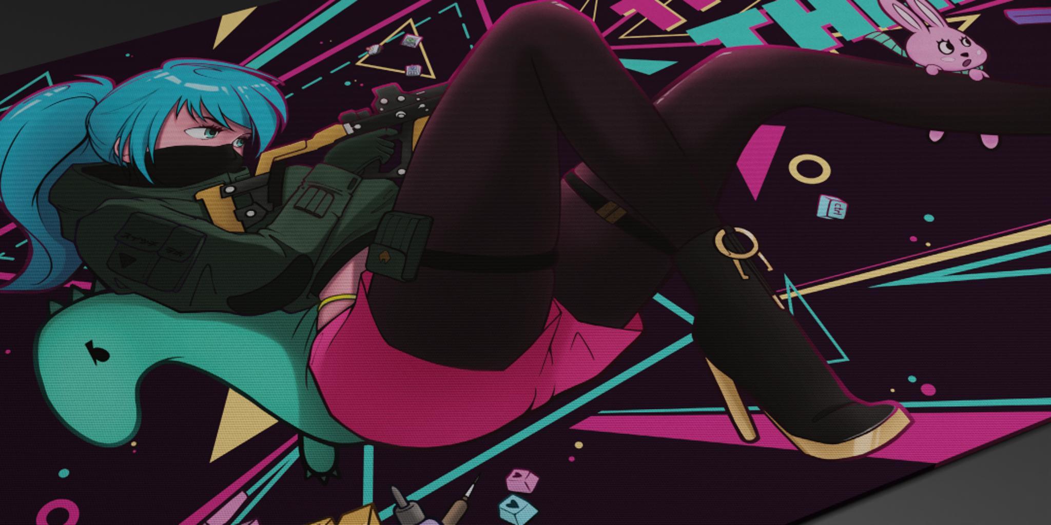 Kill.Switch Deskmat (IC) - Deskmats & Accessories interest check cover image featuring waifu, deskmat, anime culture, keyboards, original character, VII, kill.switch, Laser, Monochrome, keeb community, vendors