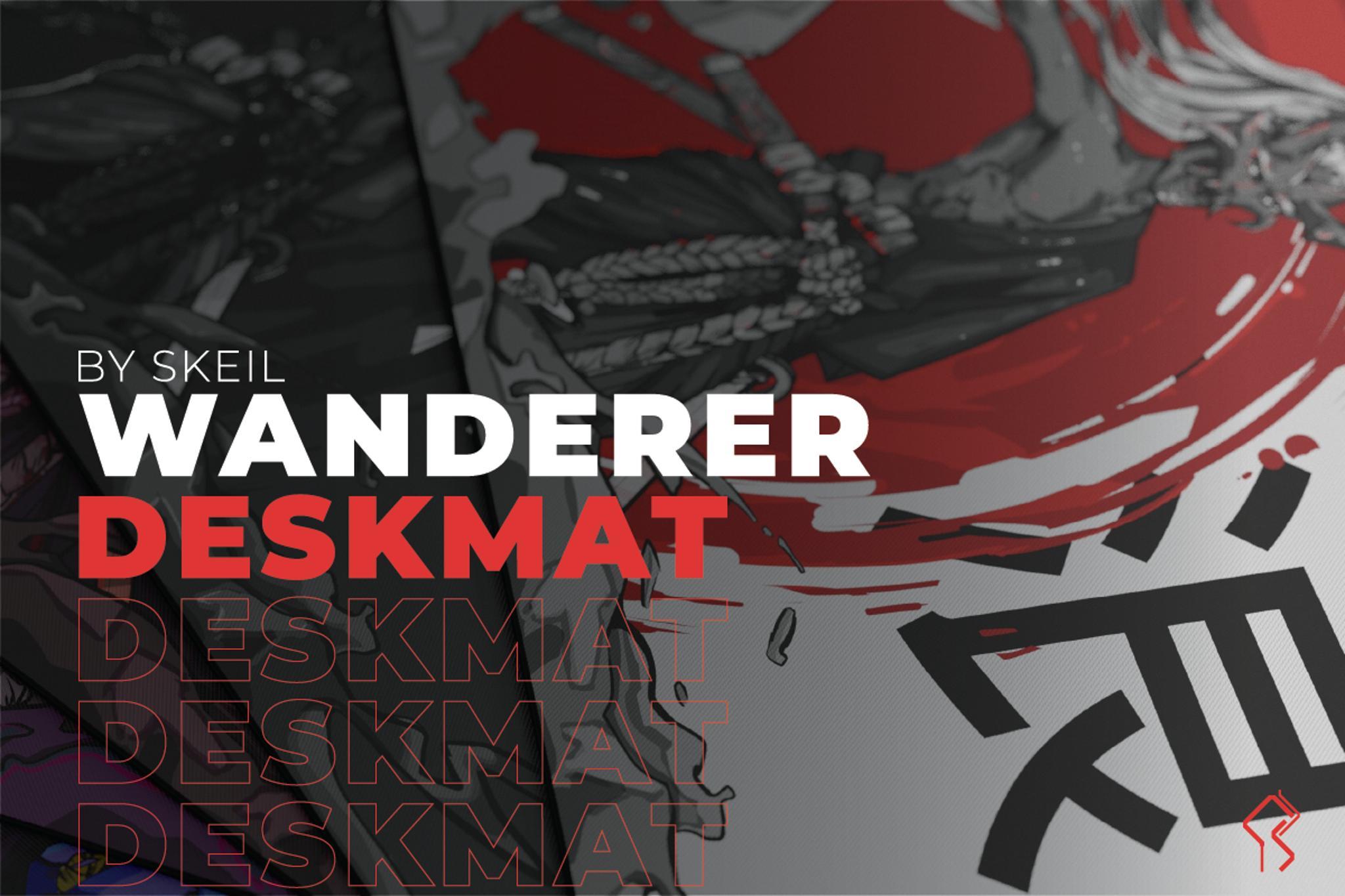 Wanderer Deskmat - Deskmats & Accessories group buy cover image featuring wanderer deskmat, Japanese aesthetic, group buy, colorways, mechanical keyboards