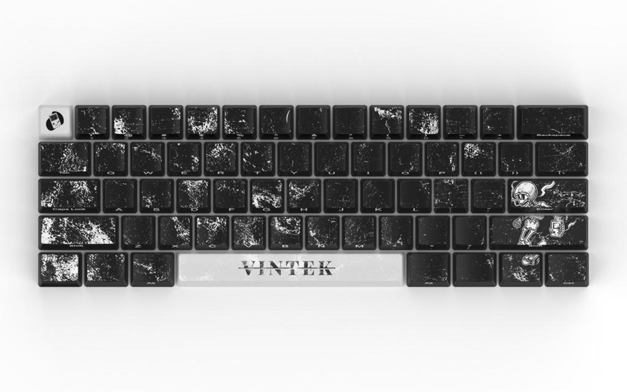 Oreo Skully Keycaps (IC) - Keycap interest check cover image featuring Oreo Skully, keycaps, 60% ANSI keyboards, Vintek, hardware, vintage styles, keycaps collection