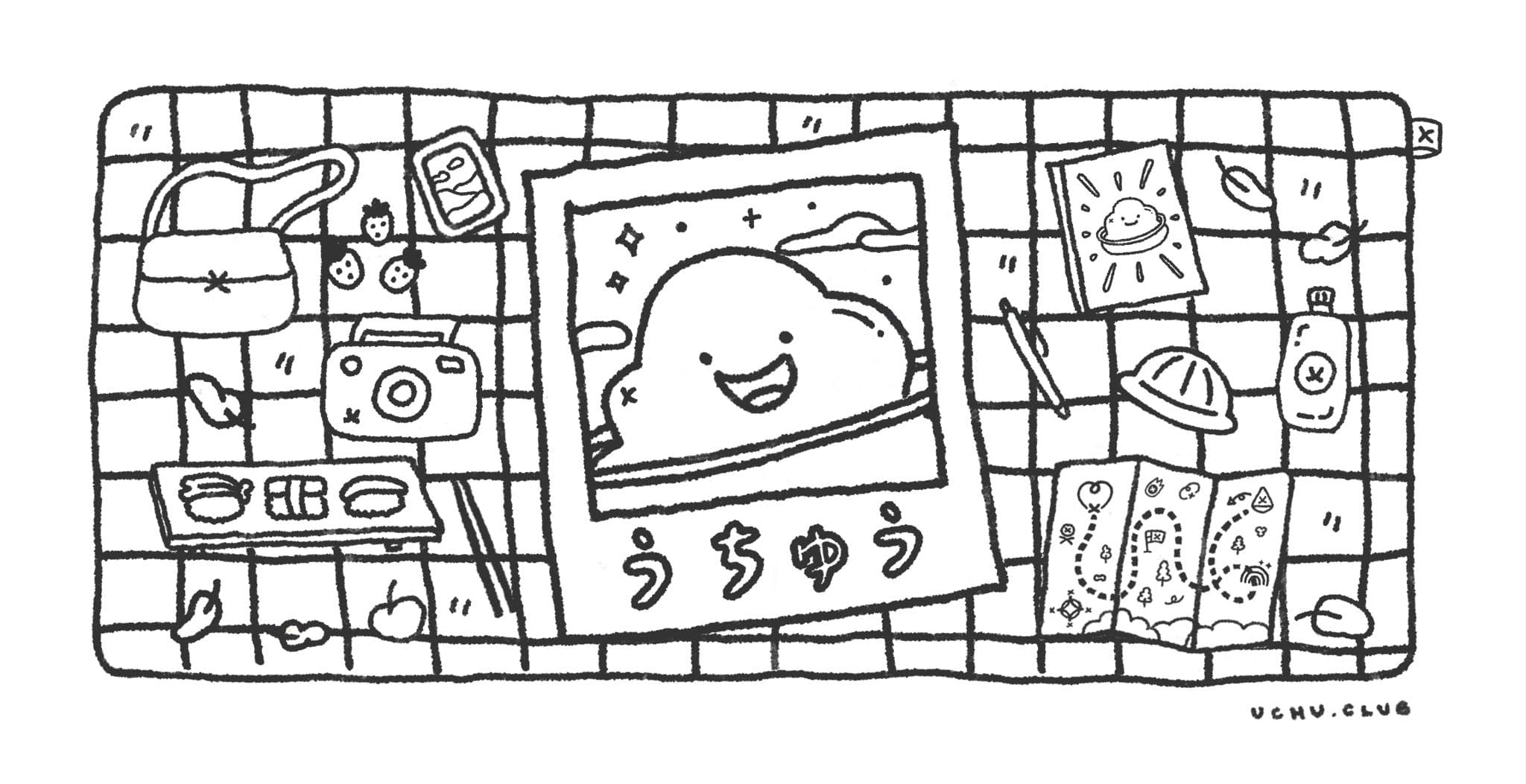 うちゅうのピクニック Desk Mat - Gallery image 5 showing project details