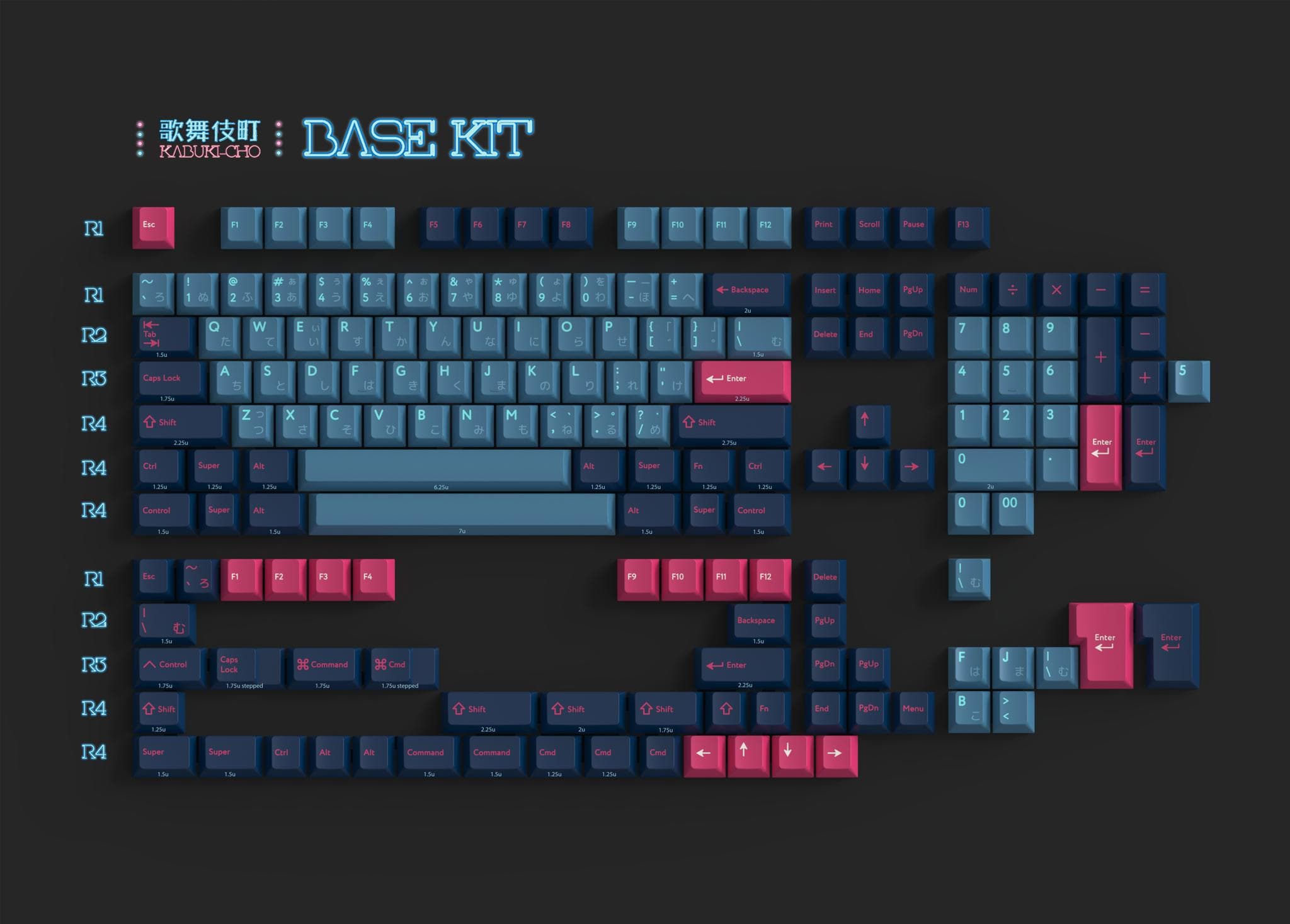 PBTFANS KABUKI-CHO Keycaps - Gallery image 3 showing project details