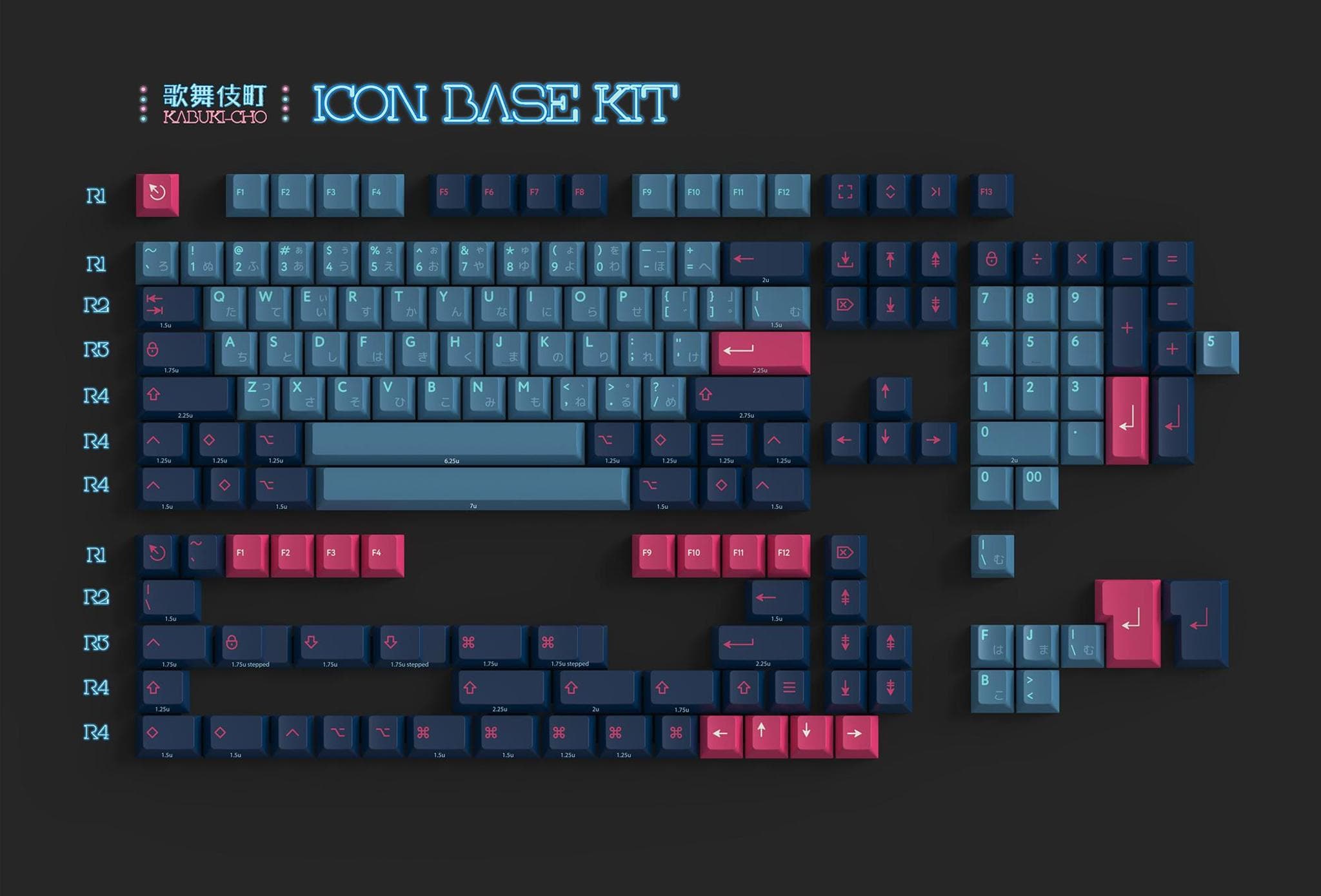 PBTFANS KABUKI-CHO Keycaps - Gallery image 2 showing project details