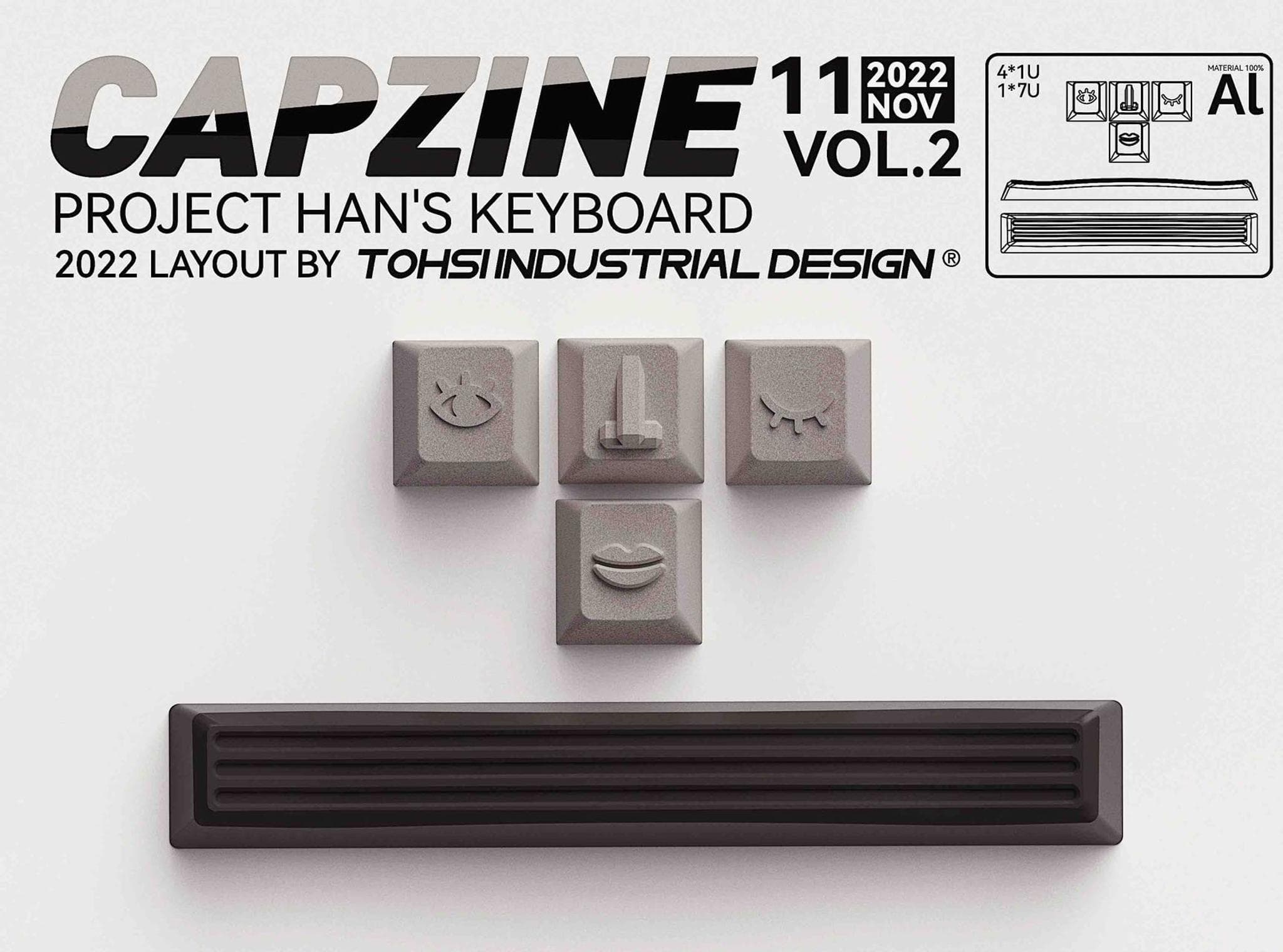 Wink Metal Sculpture Keycaps - Gallery image 1 showing project details