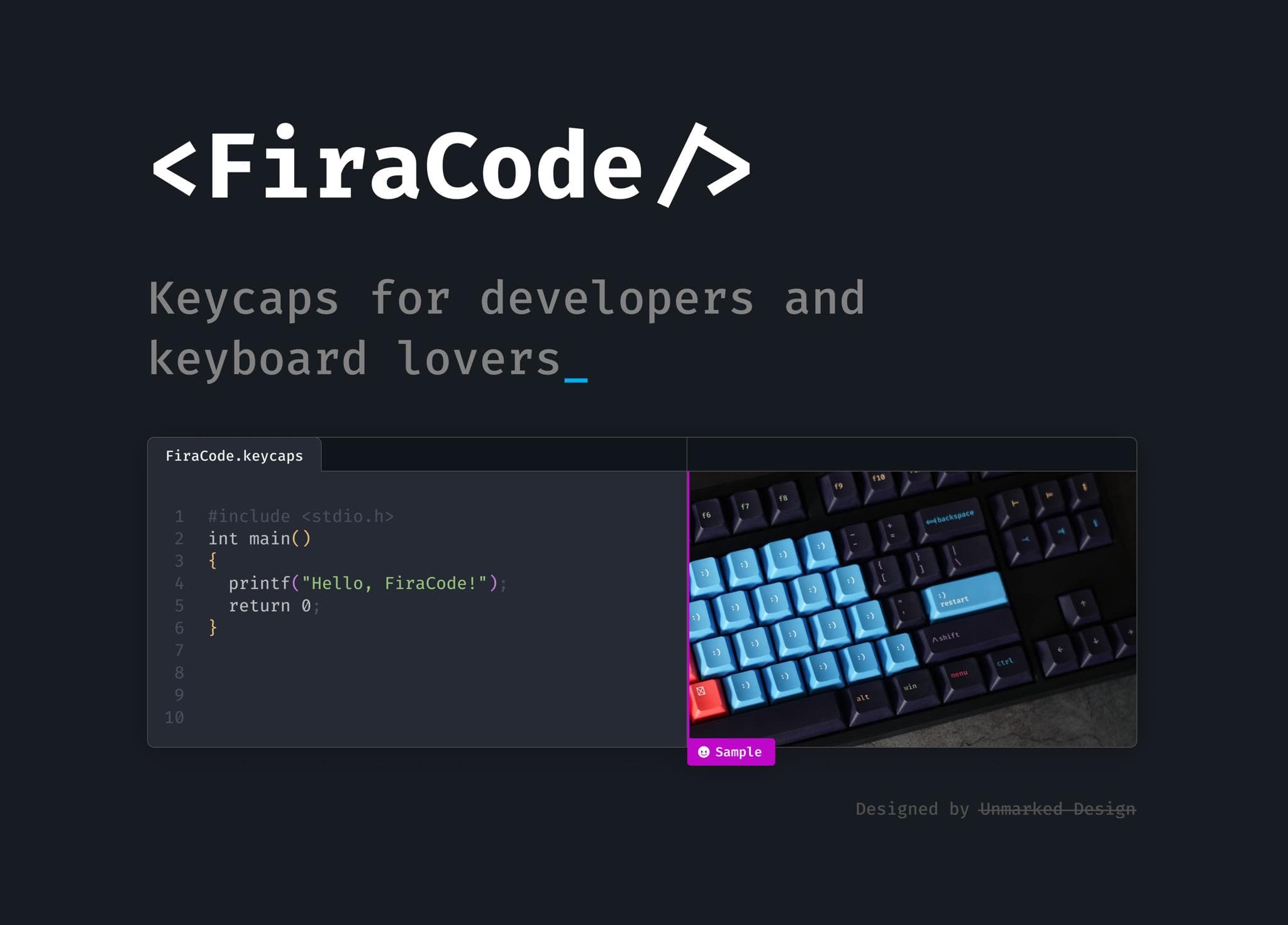 Fira Code Keycap Set - Gallery image 1 showing project details