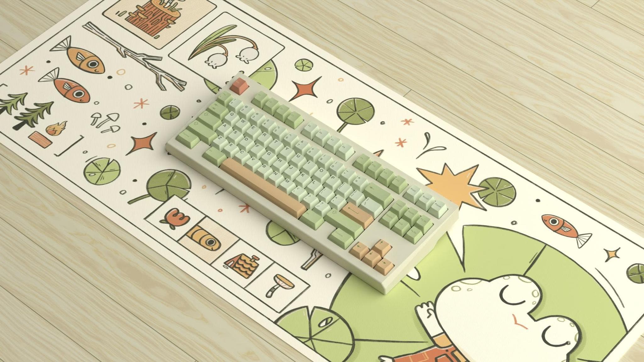 Swamp Frog Desk Mat - Gallery image 4 showing project details