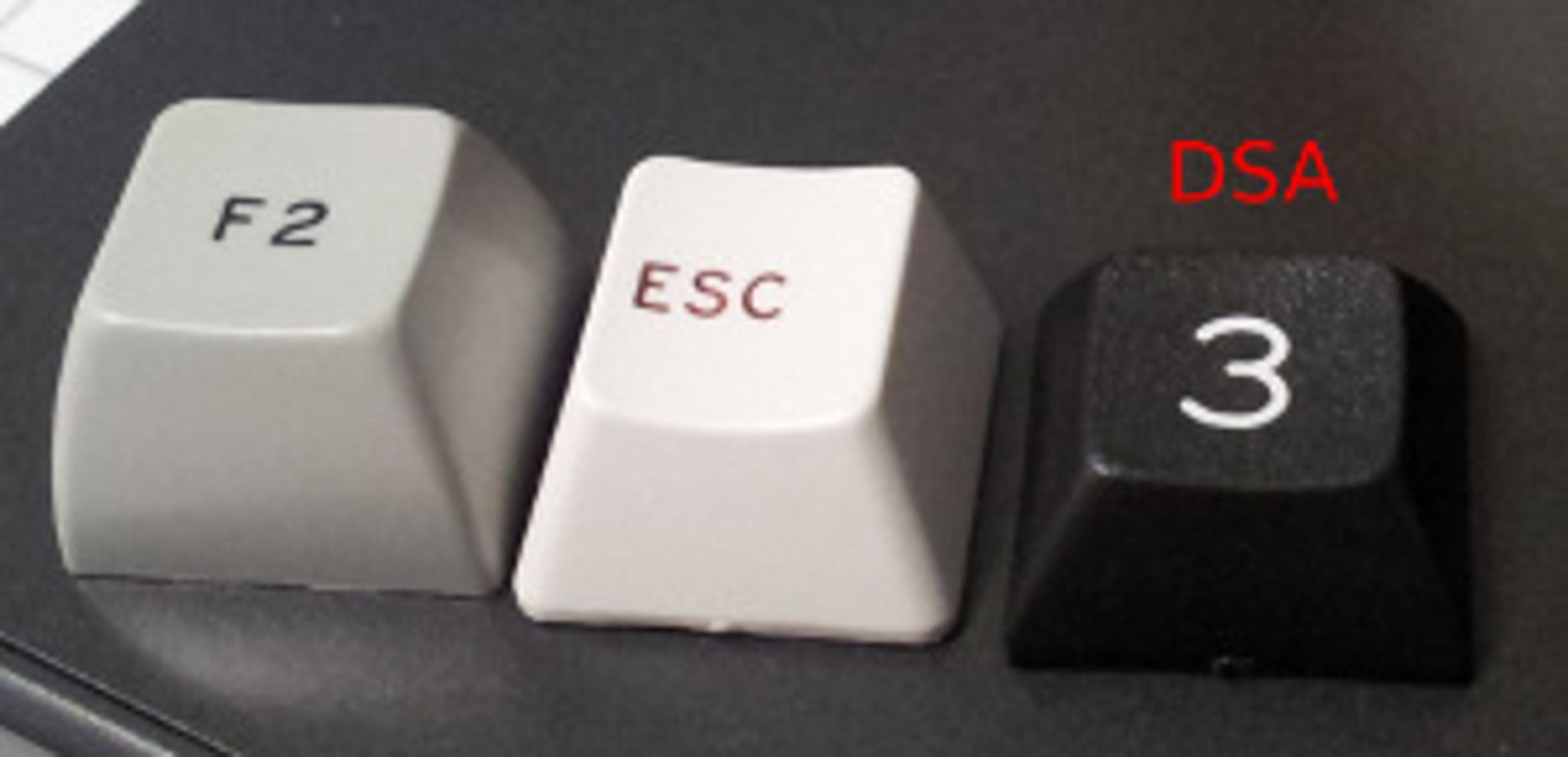 White on Black DSA Set (IC) - Keycap interest check cover image featuring DSA, keyboard, group buy, pimpmykeyboard, white on black, keycap set, modifier keys, finish options, TKL, tenkey, ISO, RGB mods, CMY mods