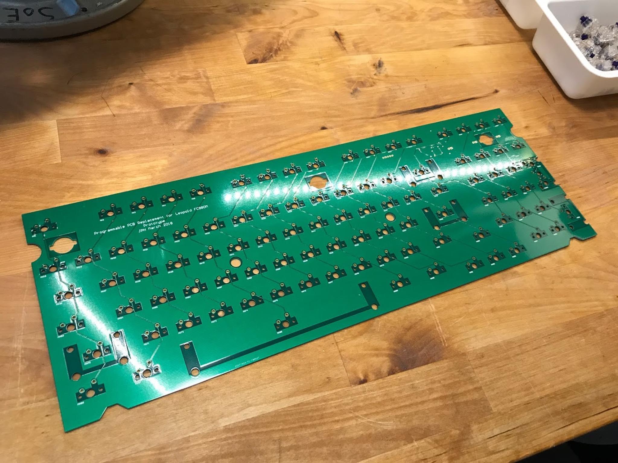 Replacement PCB for Leopold FC980M (IC) - Others interest check cover image featuring Leopold FC980M, PCB replacement, QMK programming, keyboard layouts, electronics modification