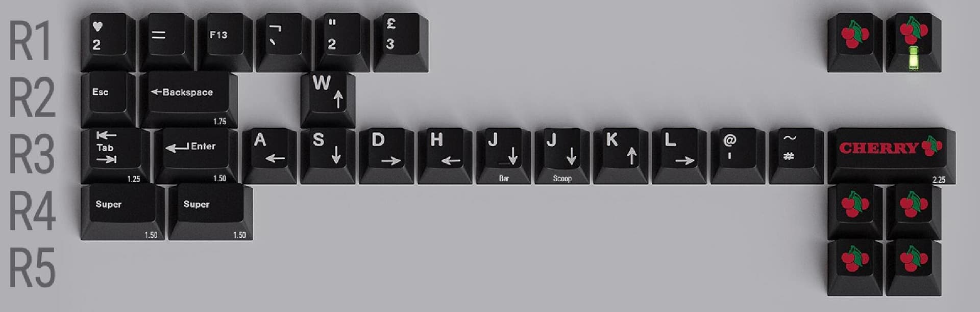 GMK White on Black Essentials