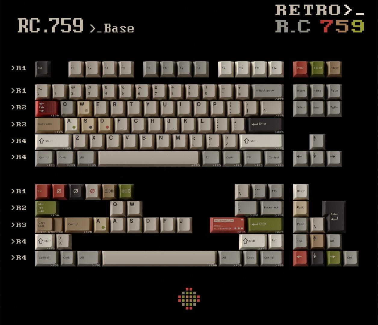 KeyKobo Retro R.C 759 (IC) - Keycap interest check by Jr.Mars