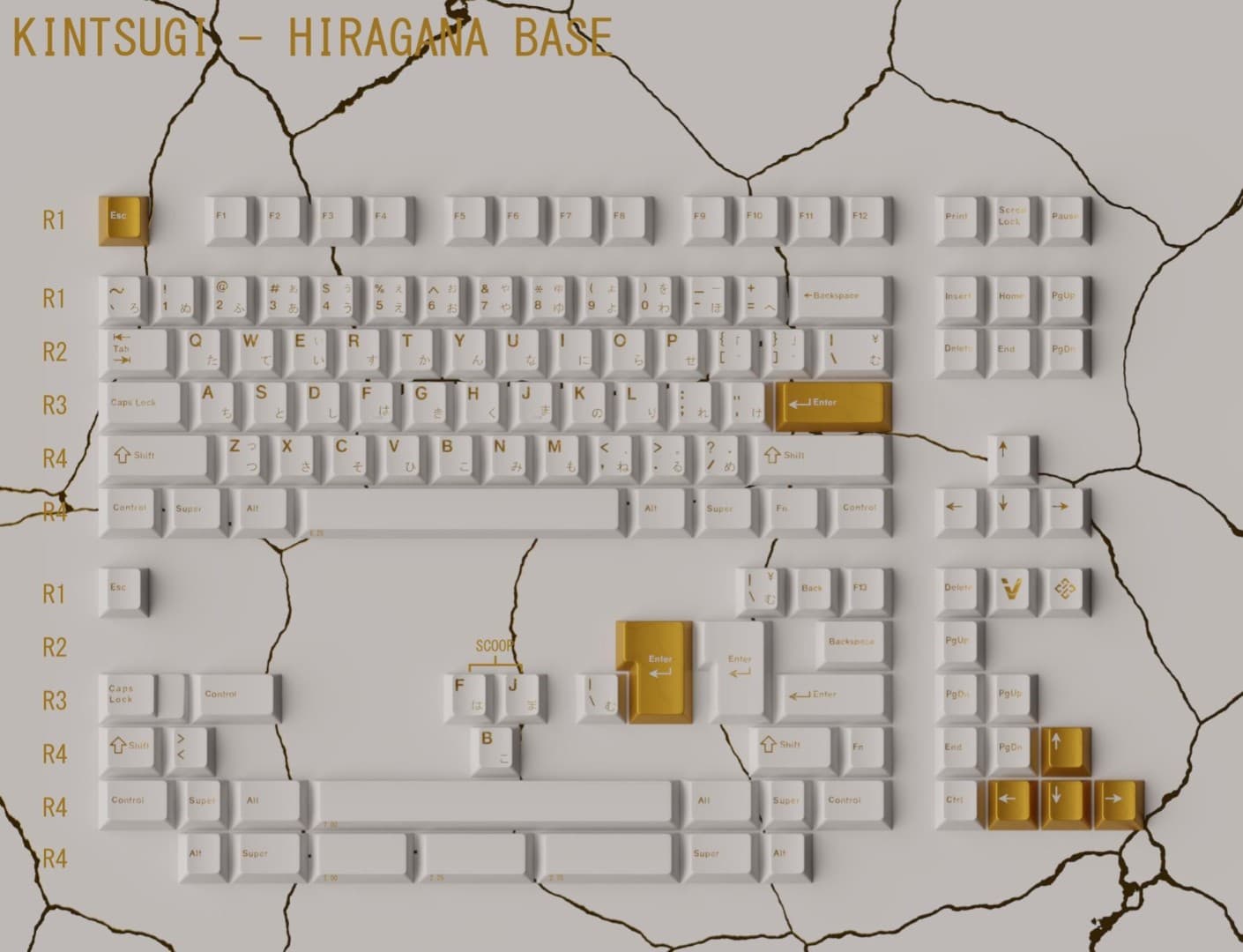 KKB Kintsugi Shiro - Keycap