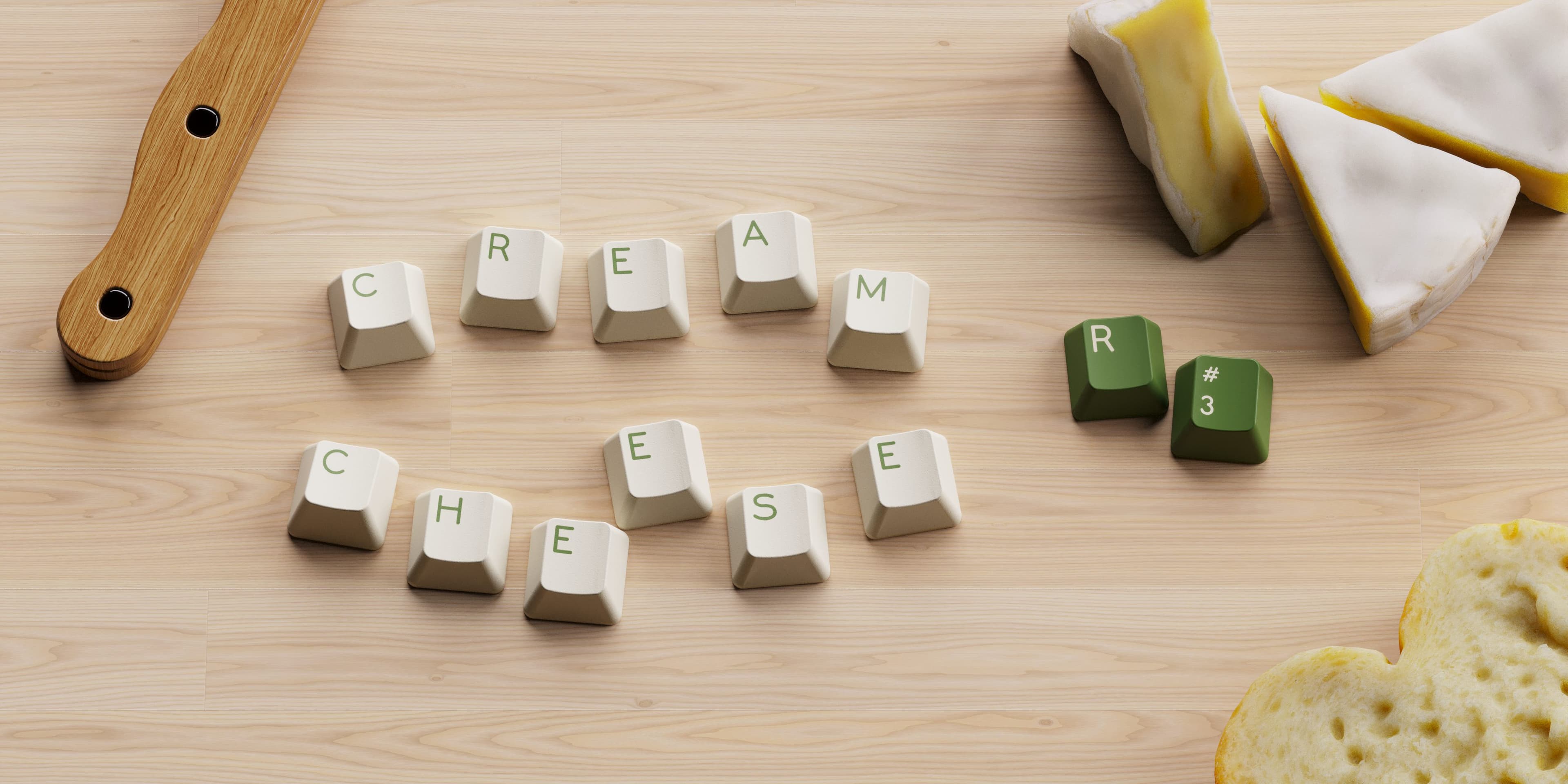 DCS Cream Cheese and Green - Keycap