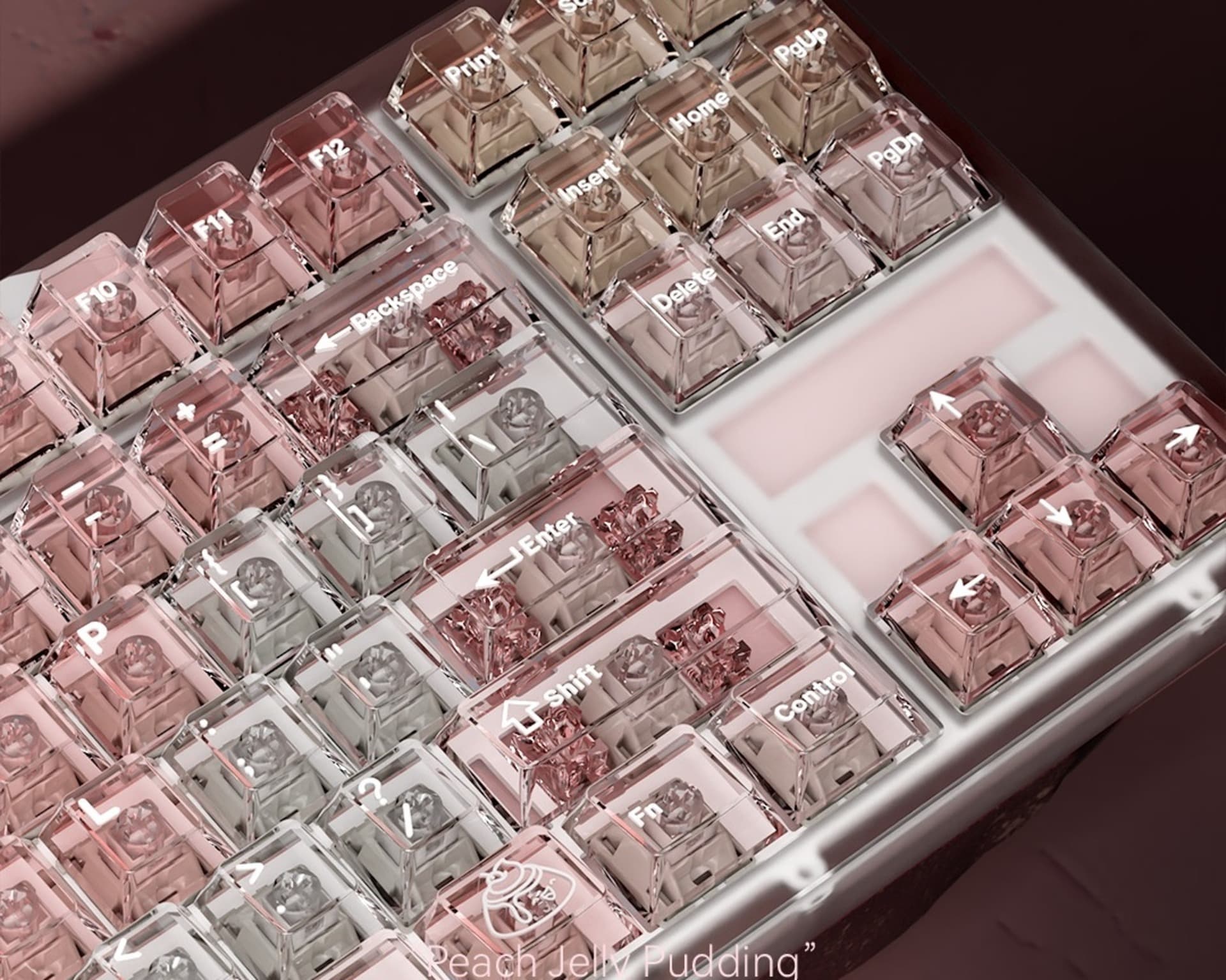 Peach Jelly Pudding Keycaps