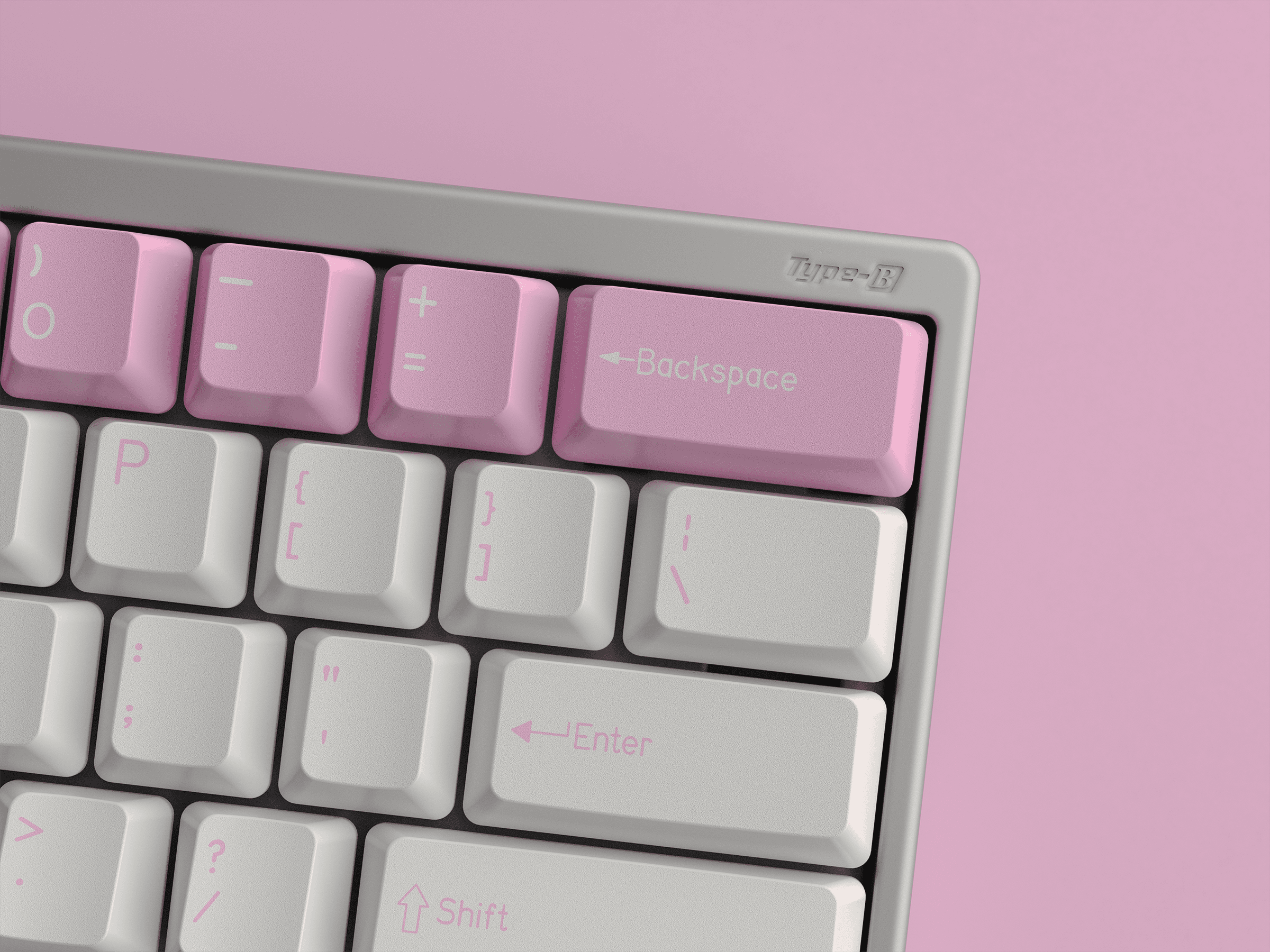 DCS Pink Alert (GB) - Keycap group buy cover image featuring DCS Pink Alert, keyset, TKL, 65%, alice support, HHKB support, group buy, keyboard, pink keycaps