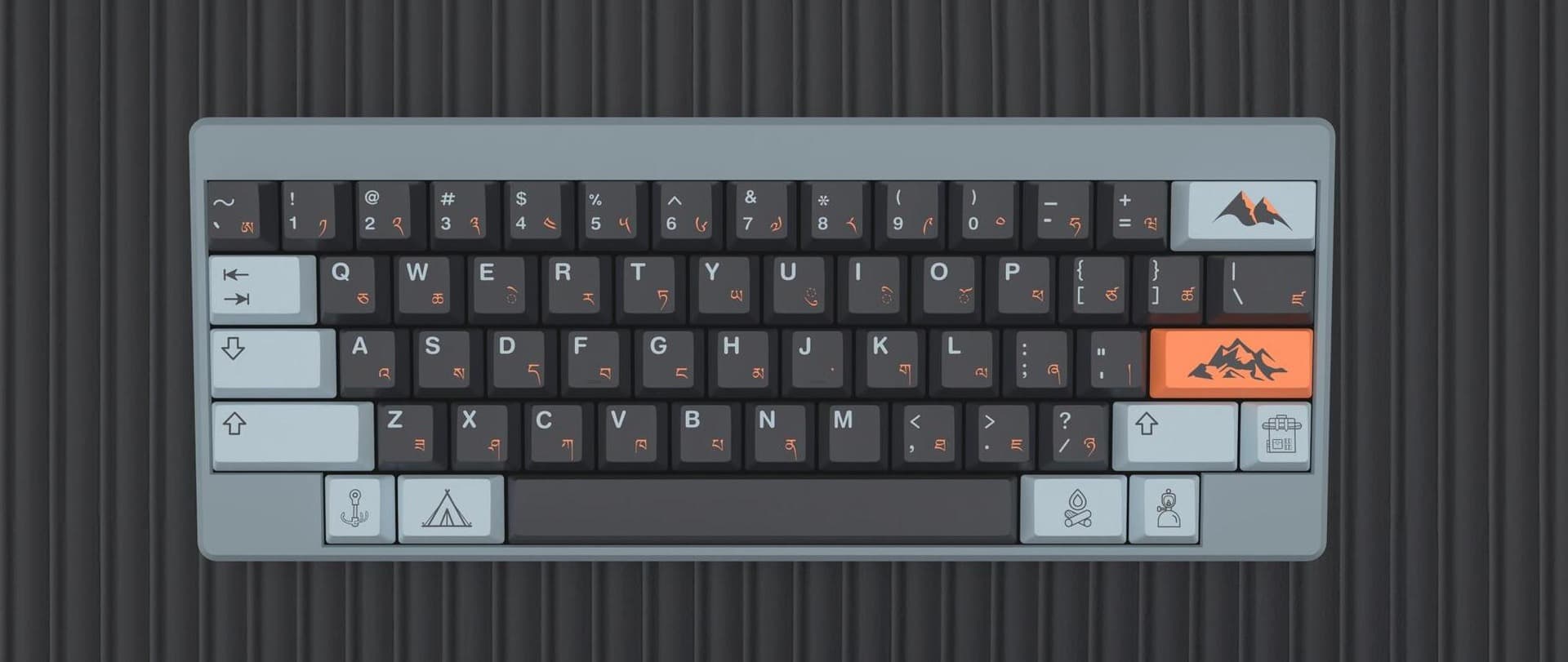 EPBT Flaming Ice Keycaps