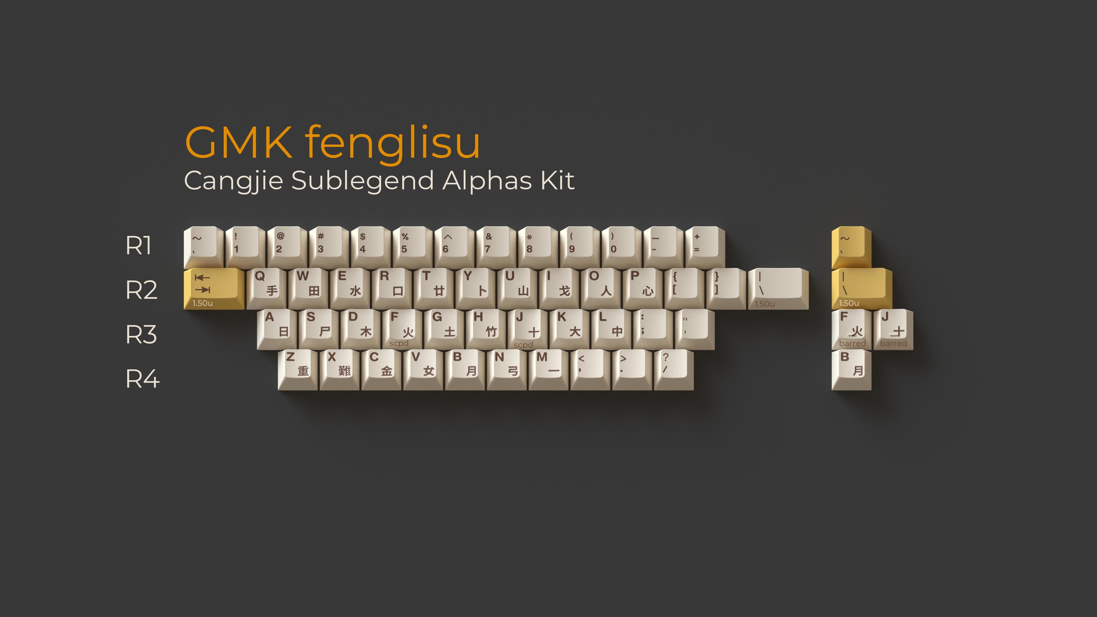 GMK FengLiSu 凤梨酥 - Cangjie Sublegend Alphas