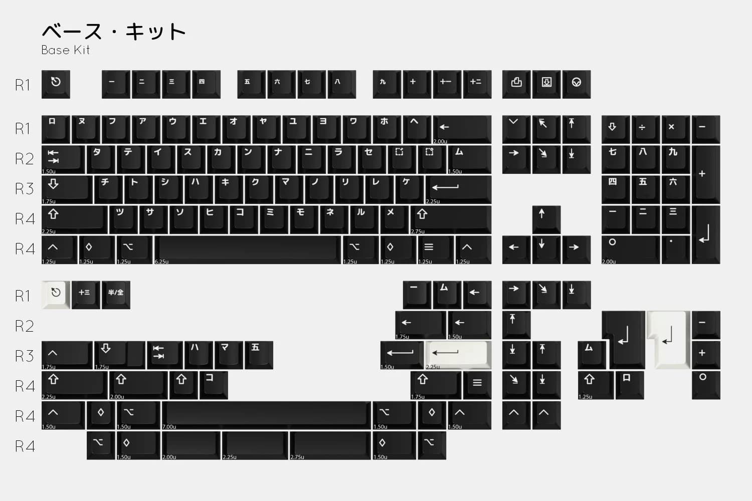 GMK WoB KATAKANA 黑白日文 - All
