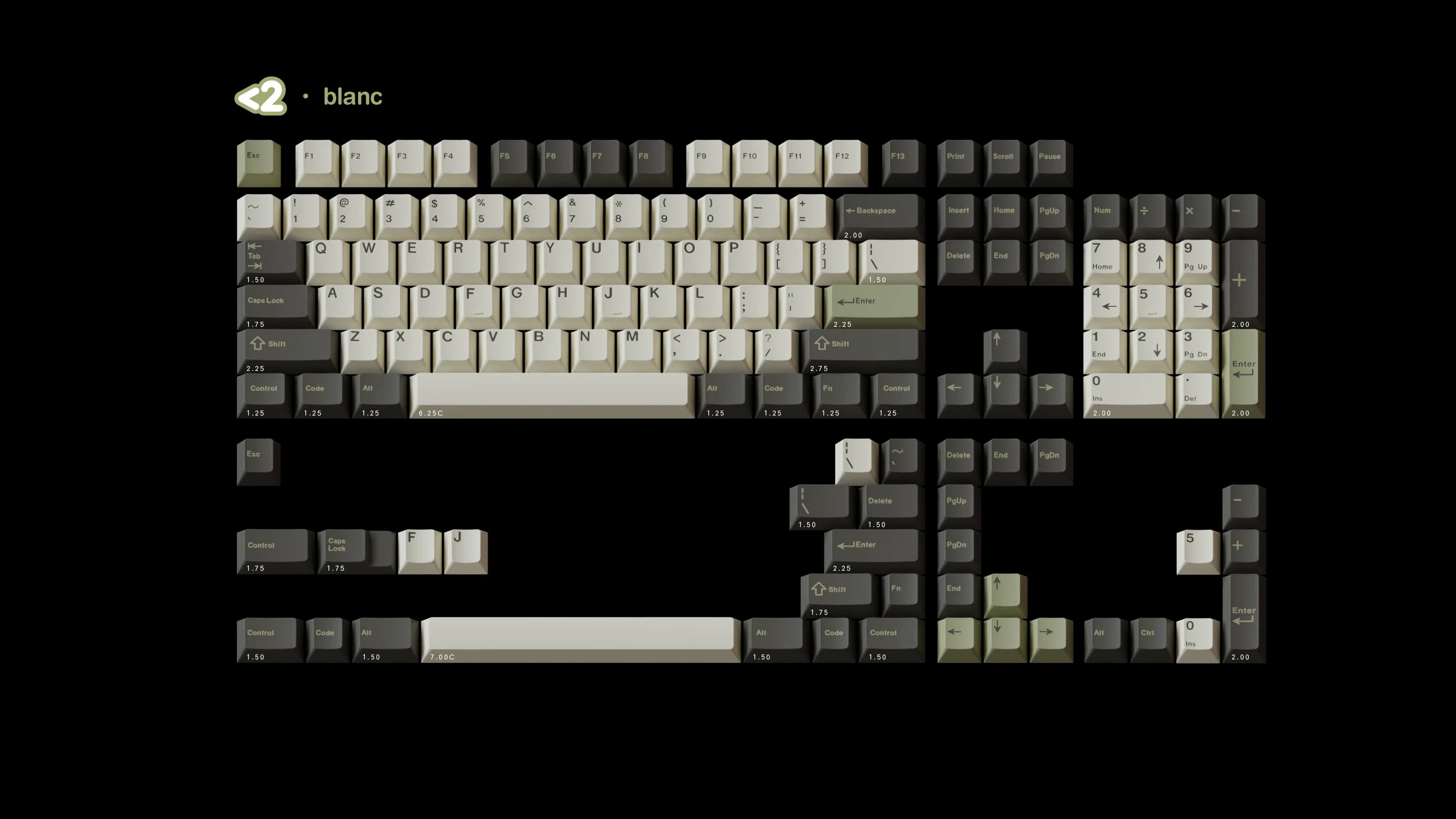 GMK Olive R2 橄榄R2 - Blanc