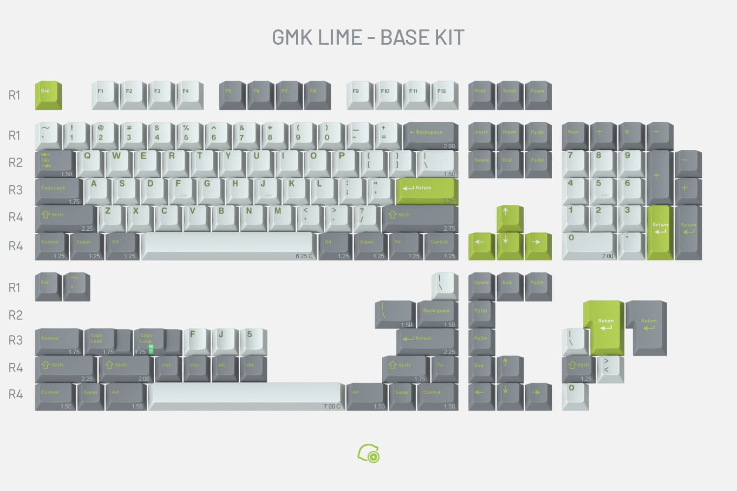GMK Lime R2 青柠R2 - Base