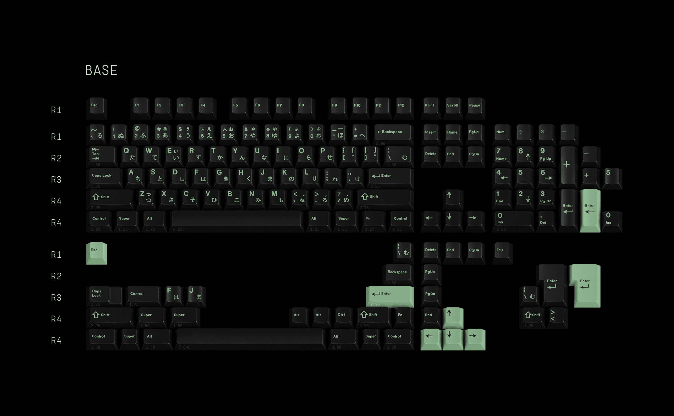 GMK Wasabi R2 芥末R2 - Base