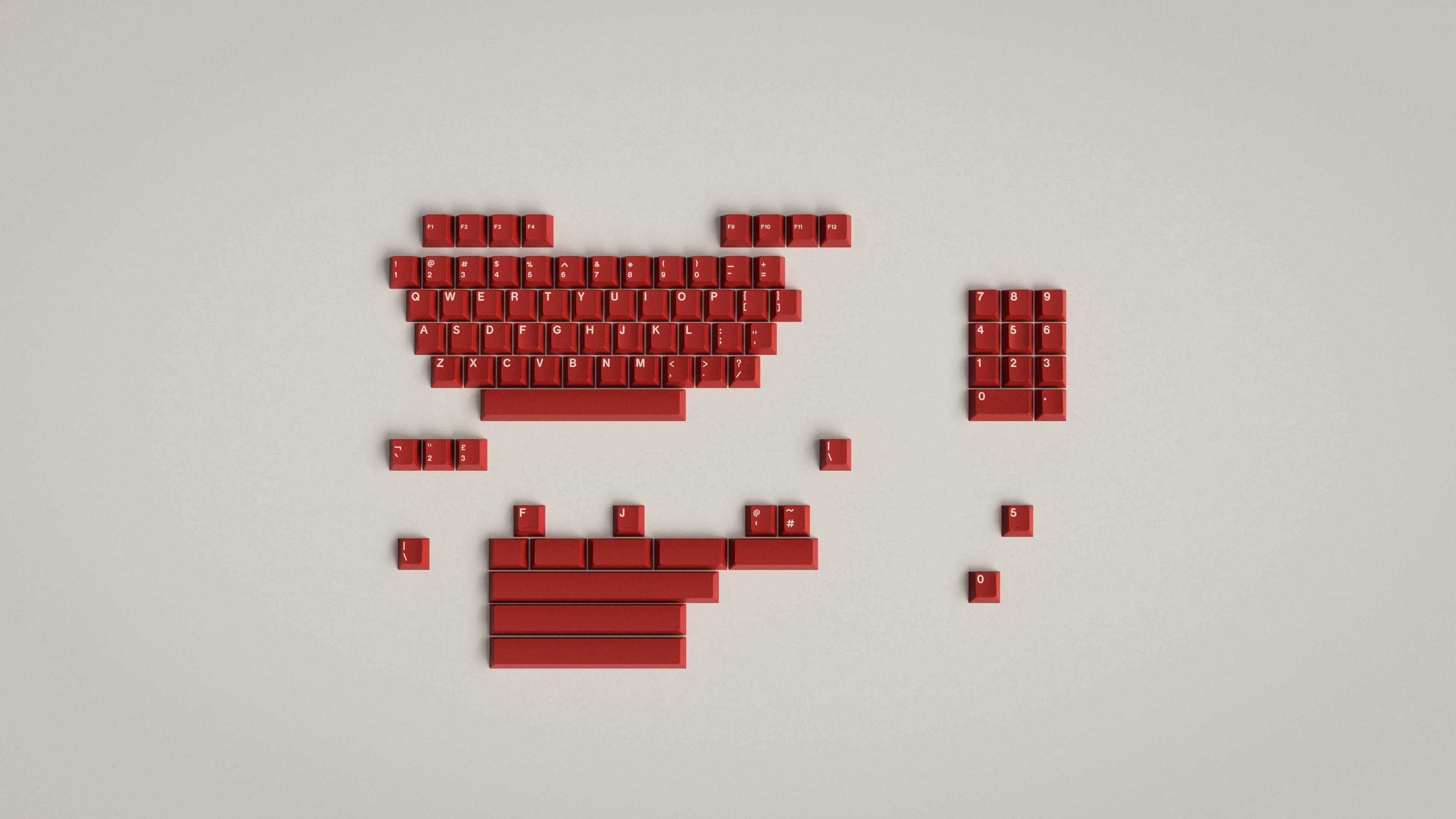 GMK Classic Red 经典红 - Red Alpha