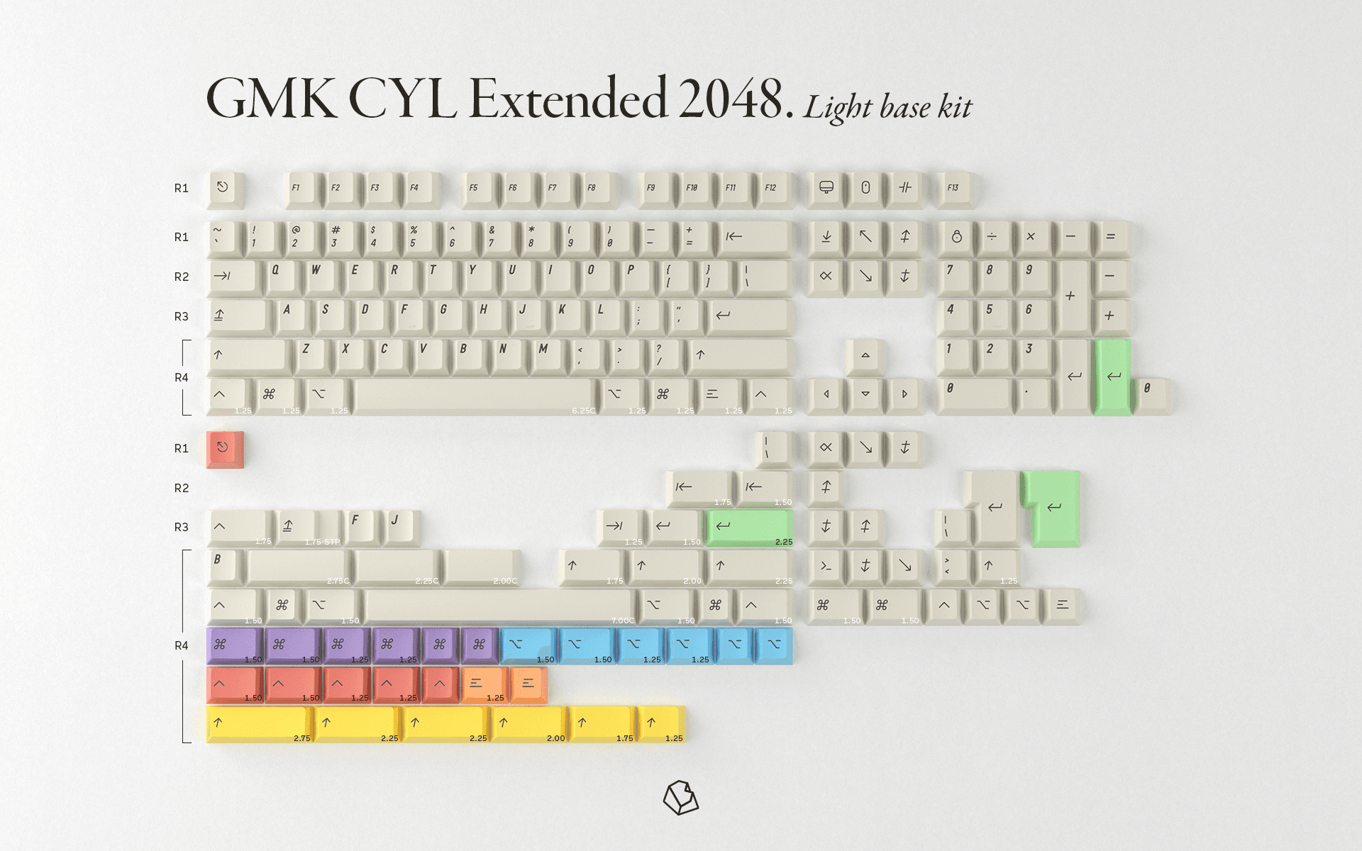 GMK CYL Extended - Light Base