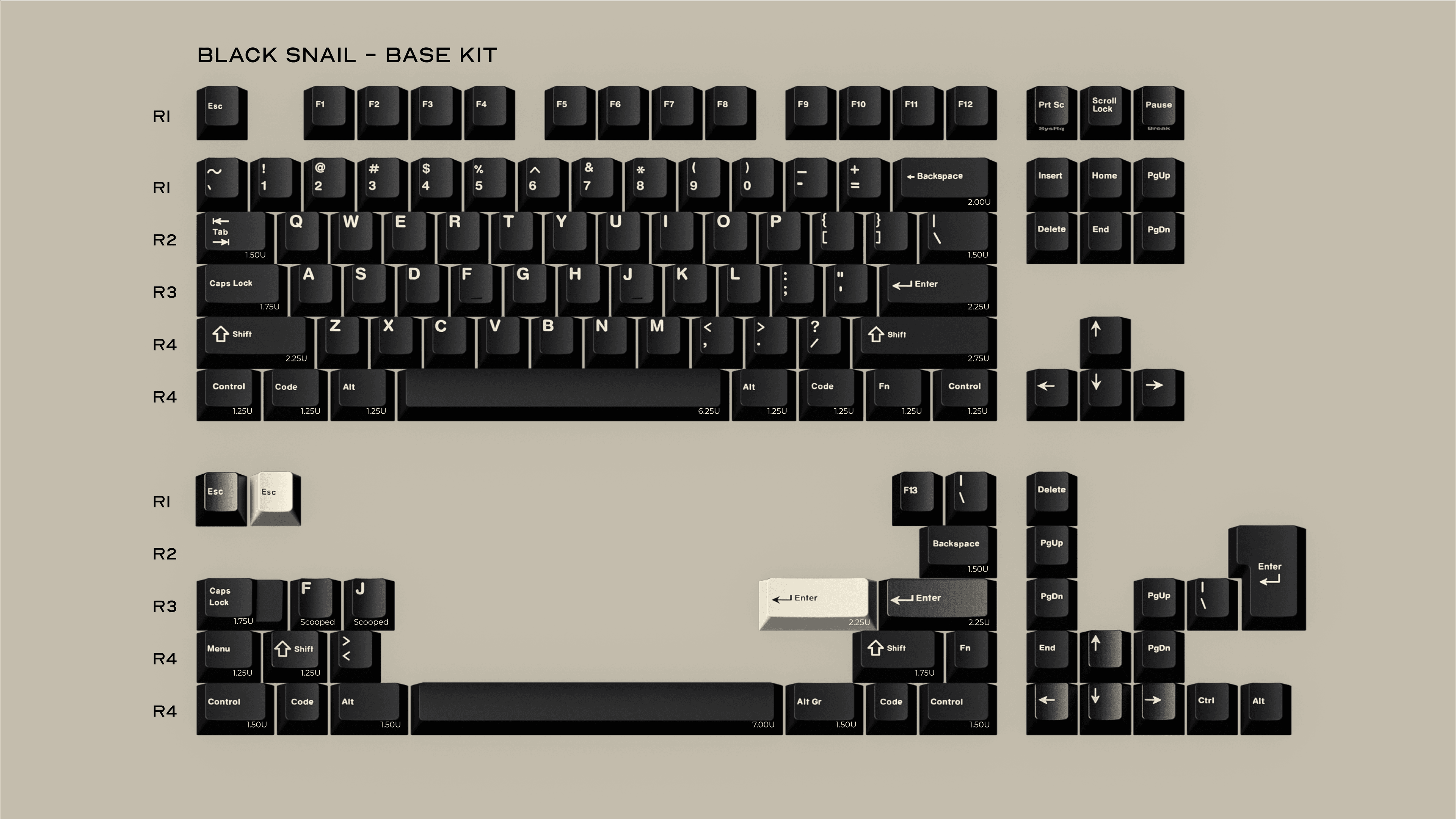 GMK Black Snail - Alpha