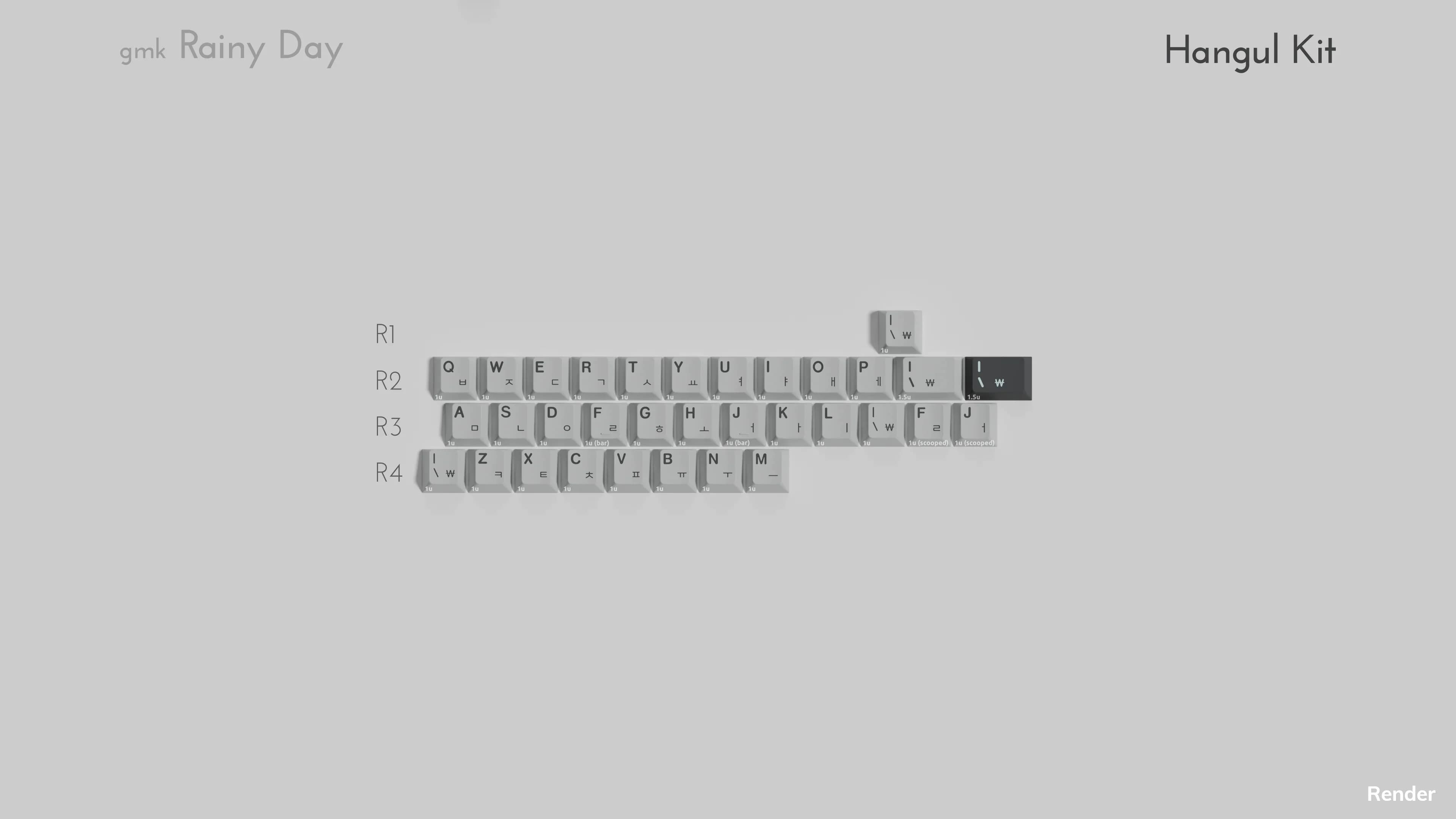 GMK Rainy Day 雨天 - Hangul