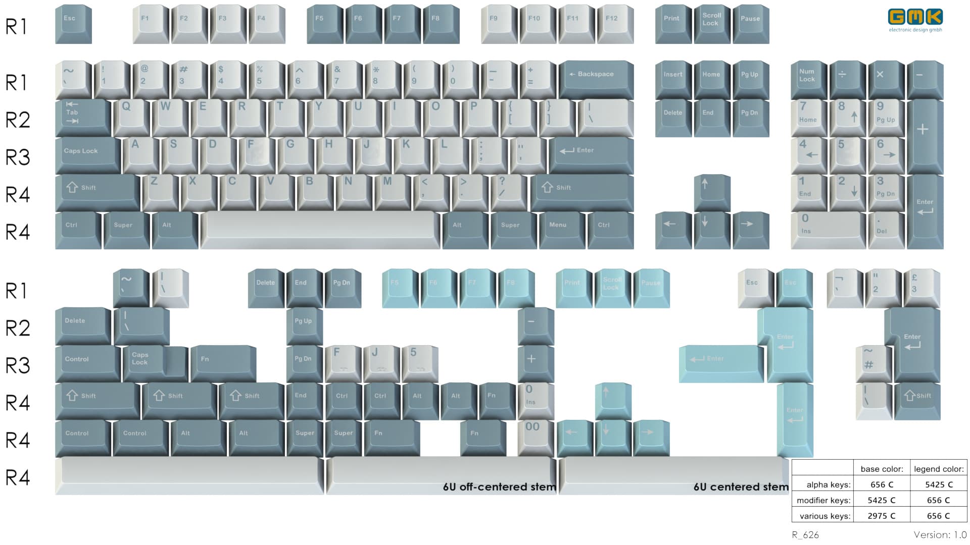 GMK Shoko R1 硝子R1 - Base