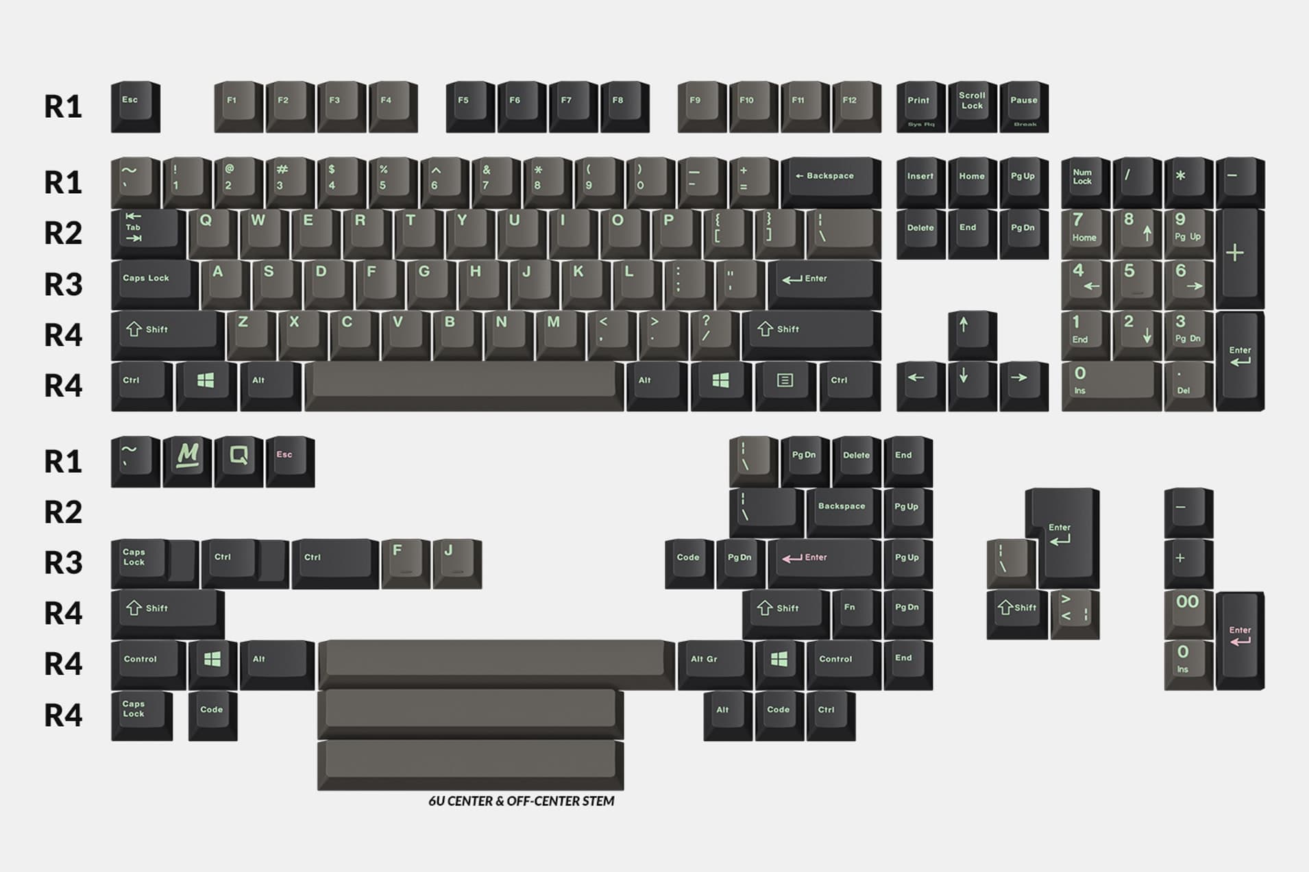 GMK Mint Dolch 薄荷豆 - Base