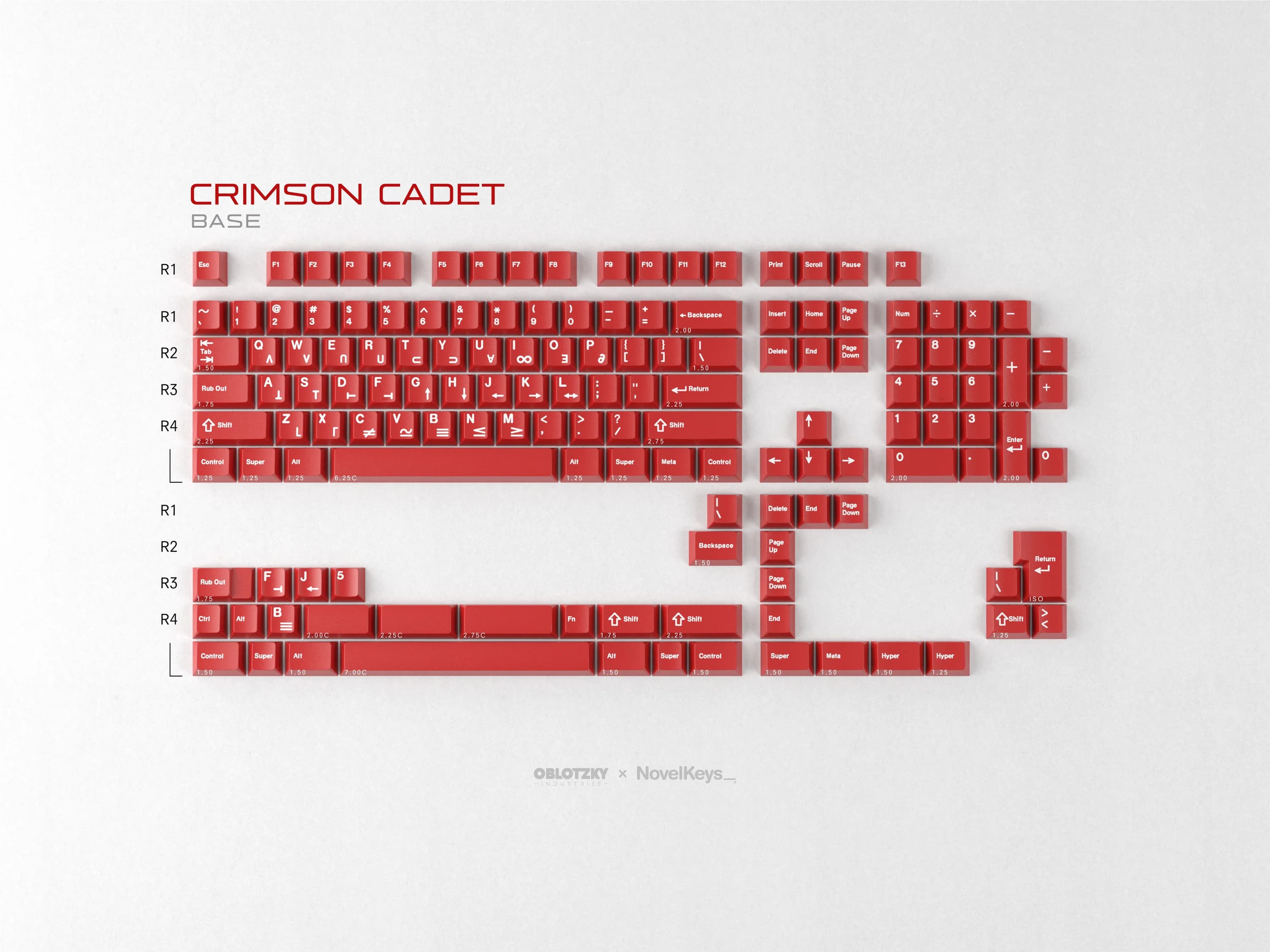 GMK Crimson Royal Cadet 猩红学员/皇家学员 - Crimson Cadet R2 Base