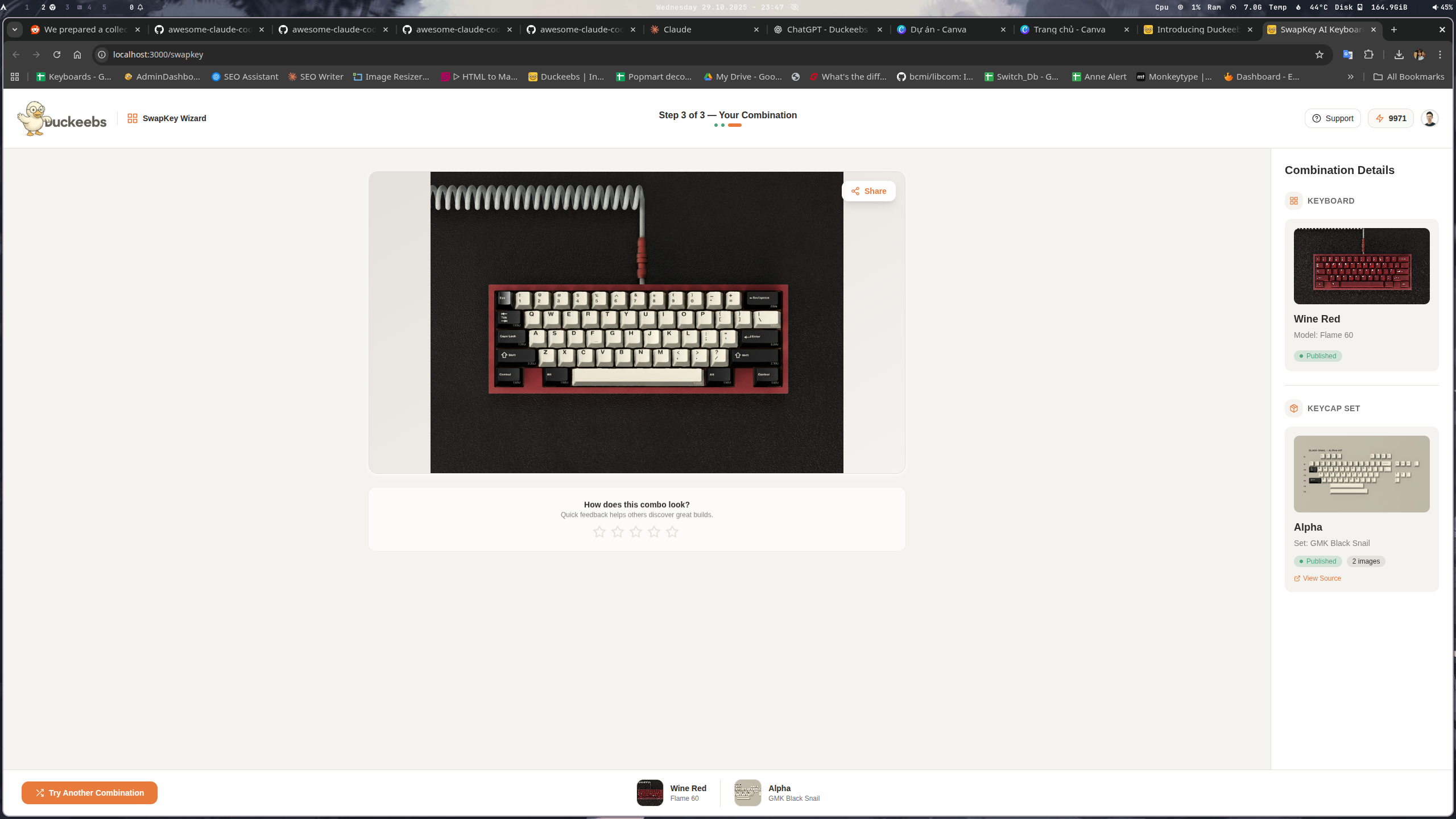 SwapKey Wizard Interface